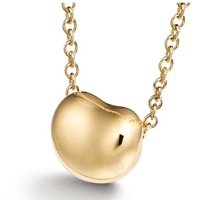 全新TIFFANY&CO頸鏈,18K黃金 9MM 相思豆項鍊MINI #BRAND NEW #香榭站正品