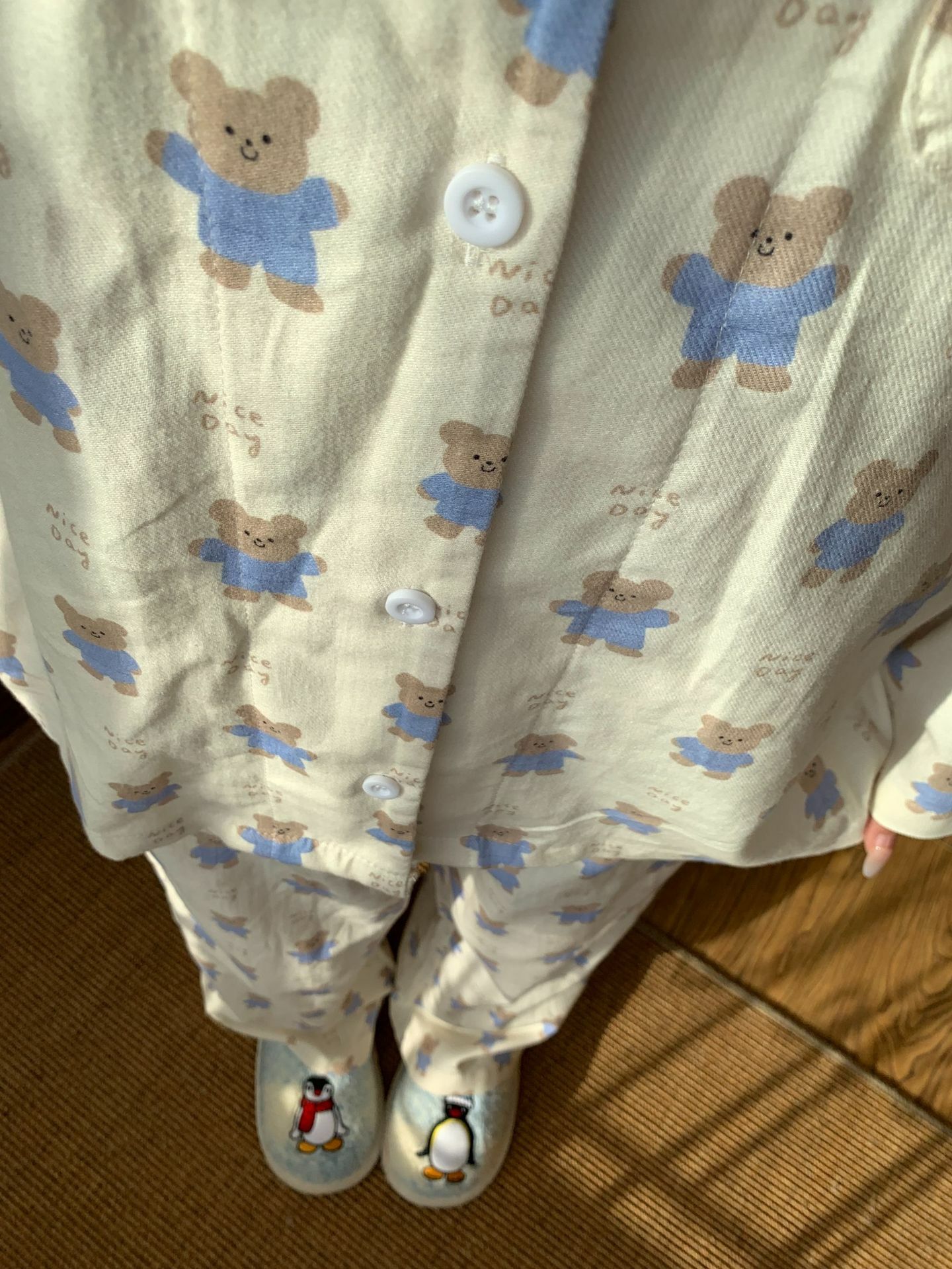 《5501》抱抱小熊全棉長袖睡衣套裝