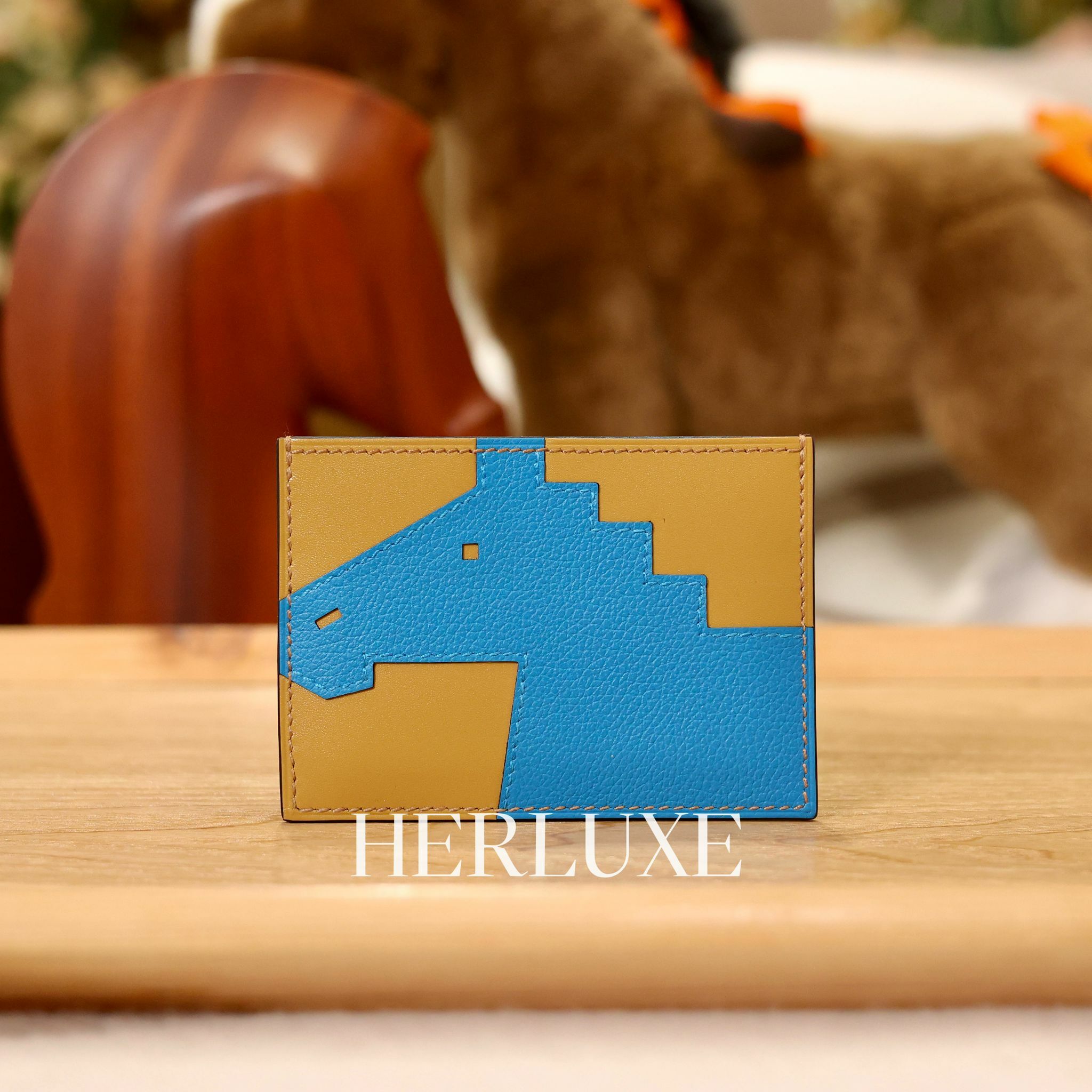 Picto card holder  bleu evercolor / biscuit swift