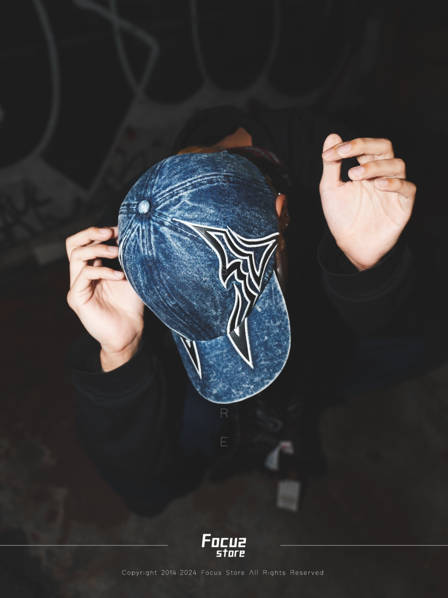 【Focus Store】現貨秒發 Shadow Studio FW24 Washed Big Logo Cap "Blue" 深藍