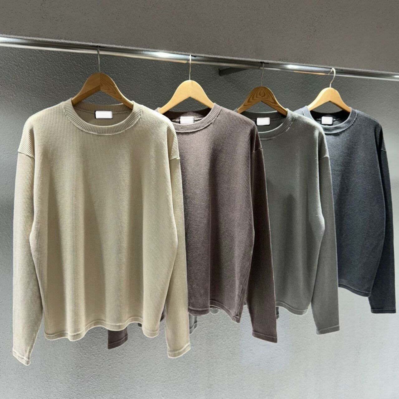 淨色暗直紋長袖衫 TAC-0086T