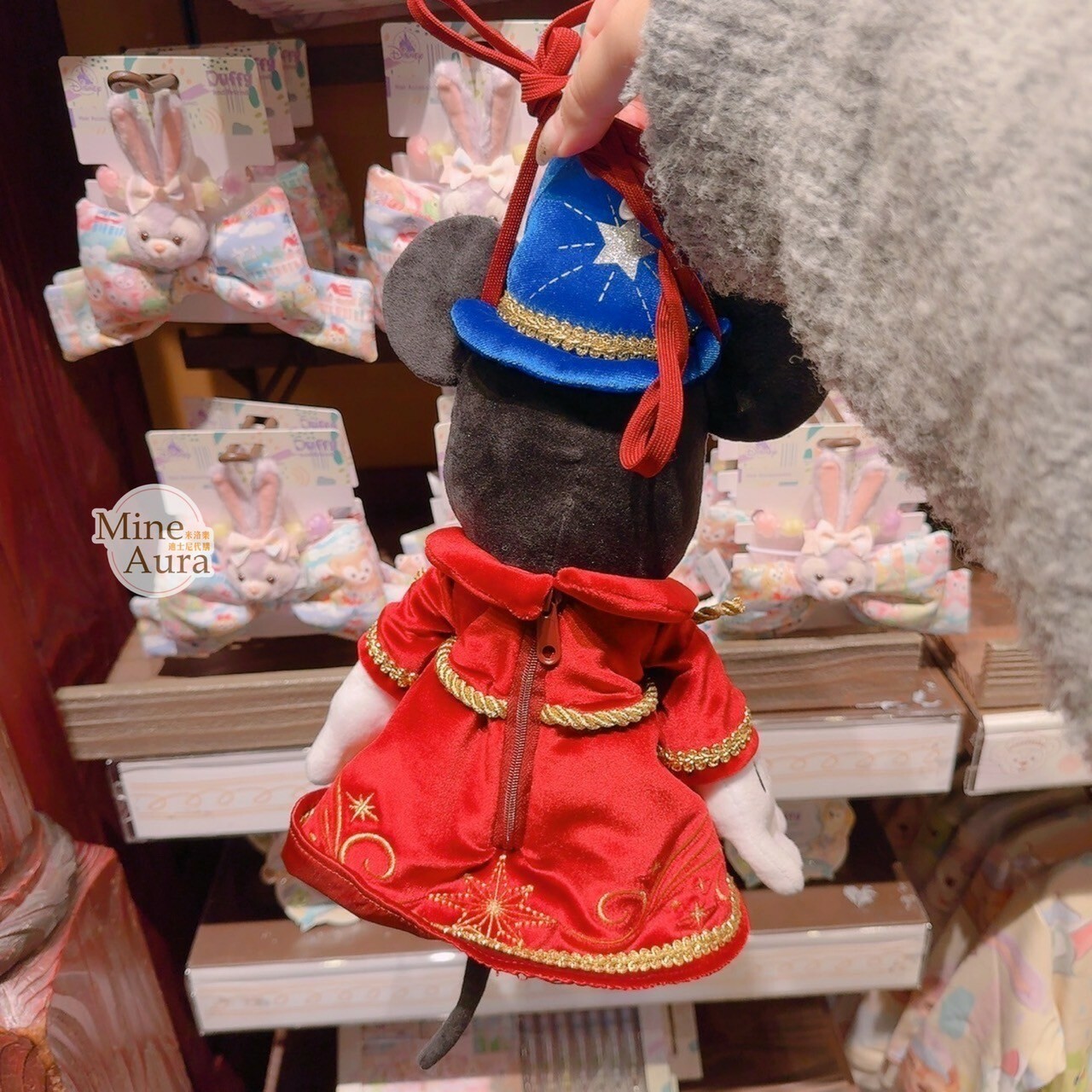 魔法師 米奇 Mickey 主題系列 絨毛 娃娃 造型 斜背 小包 -香港迪士尼樂園