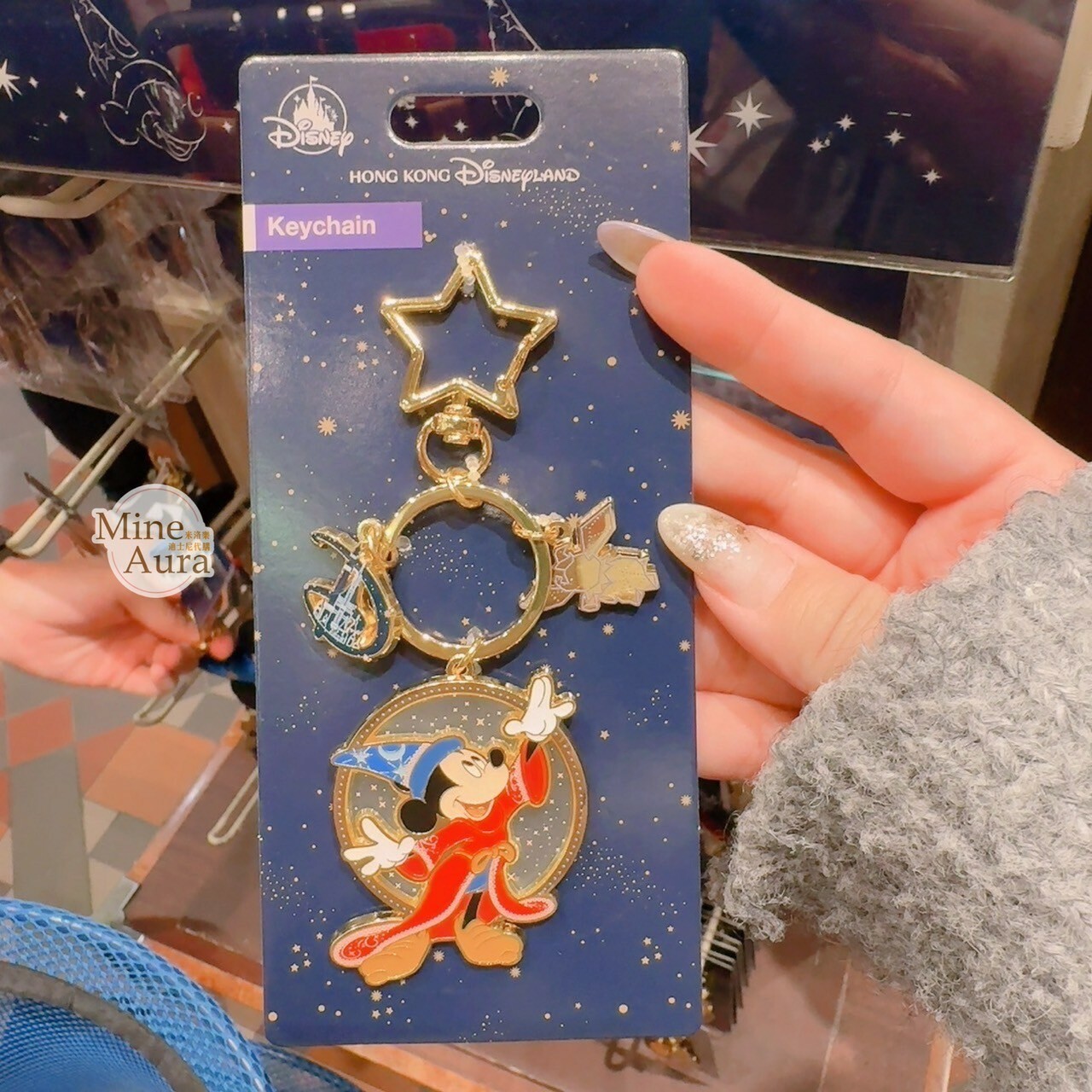 魔法師 米奇 Mickey 主題系列 造型 墬飾 鑰匙圈 吊飾 -香港迪士尼樂園