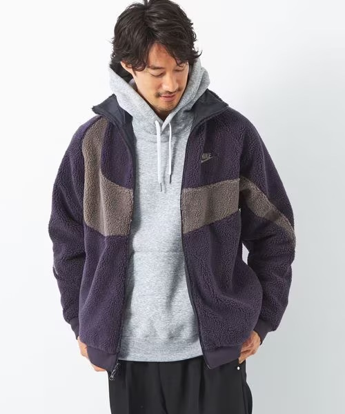 Nike Big Swoosh Jacket Purple 雙面羊羔毛外套