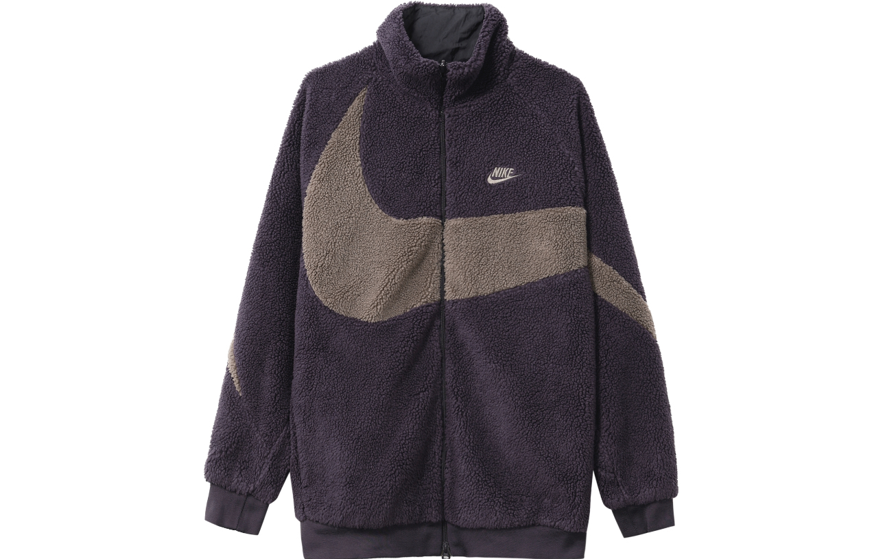 Nike Big Swoosh Jacket Purple 雙面羊羔毛外套