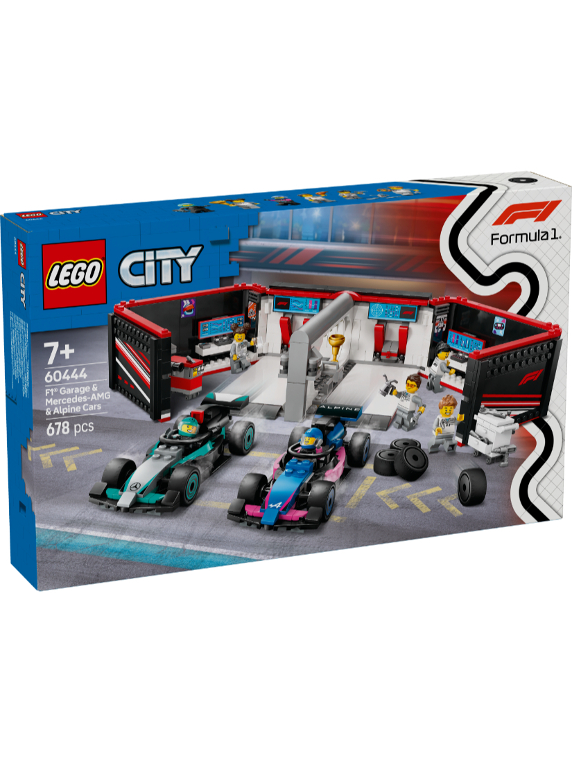 LEGO 60444 F1® 車庫和 Mercedes-AMG 與 Alpine 汽車