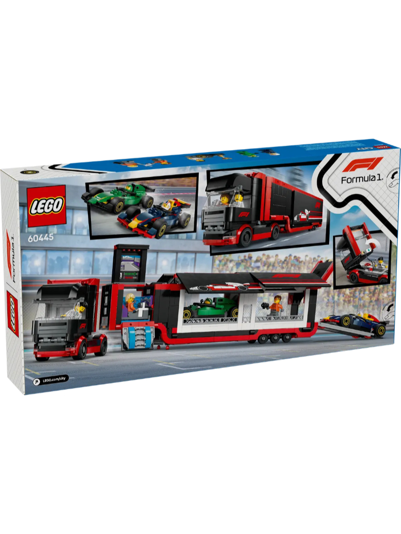 LEGO 60445 F1® 卡車和 RB20 與 AMR24 F1® 汽車