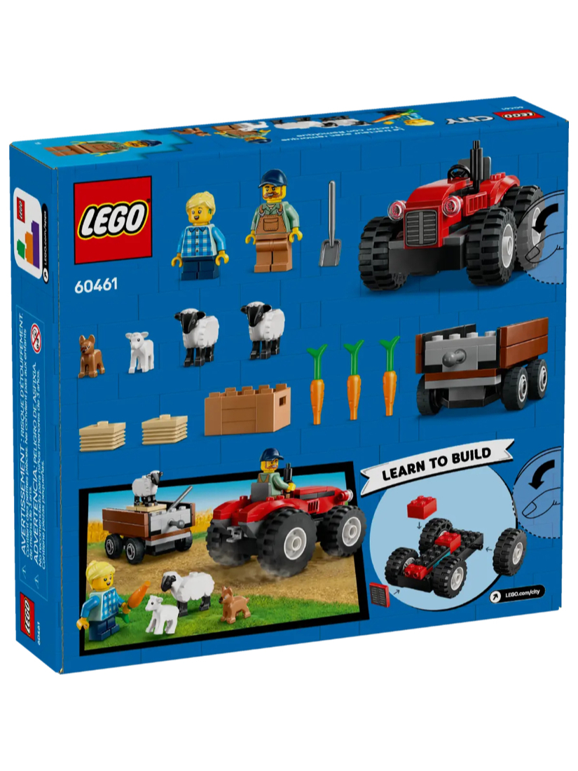 LEGO 60461 紅色農場拖拉機與拖車和綿羊