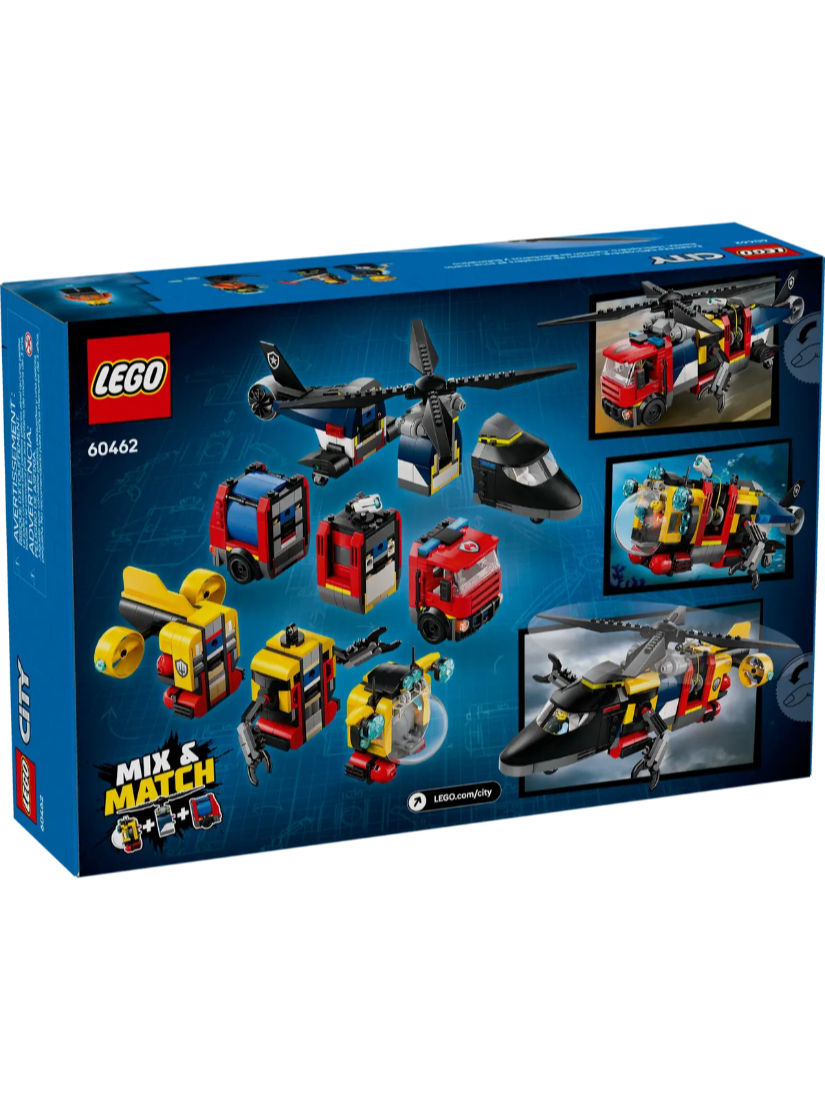 LEGO 60462 直升機、消防車和潛水艇套裝