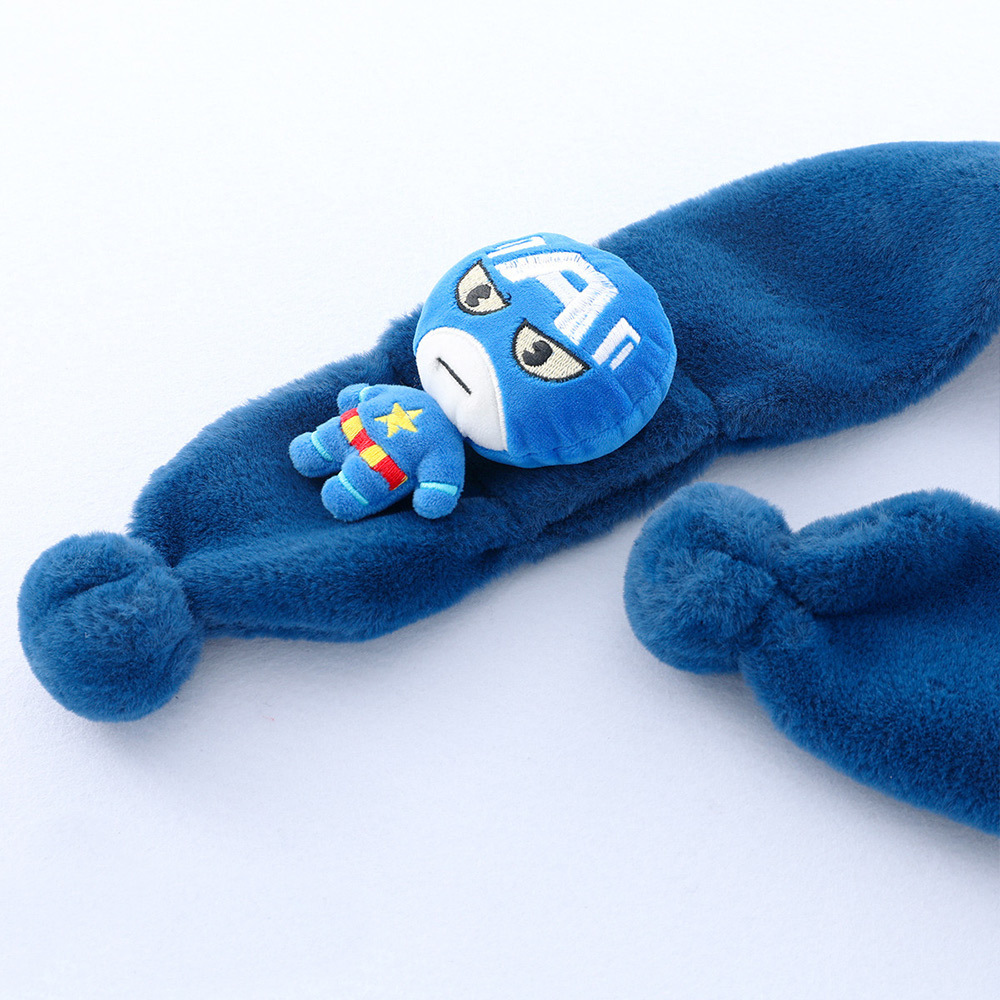 【虎兒寶】迪士尼系列 兒童絨毛保暖圍巾 - 美國隊長  ( HM1012 ) 90x10cm