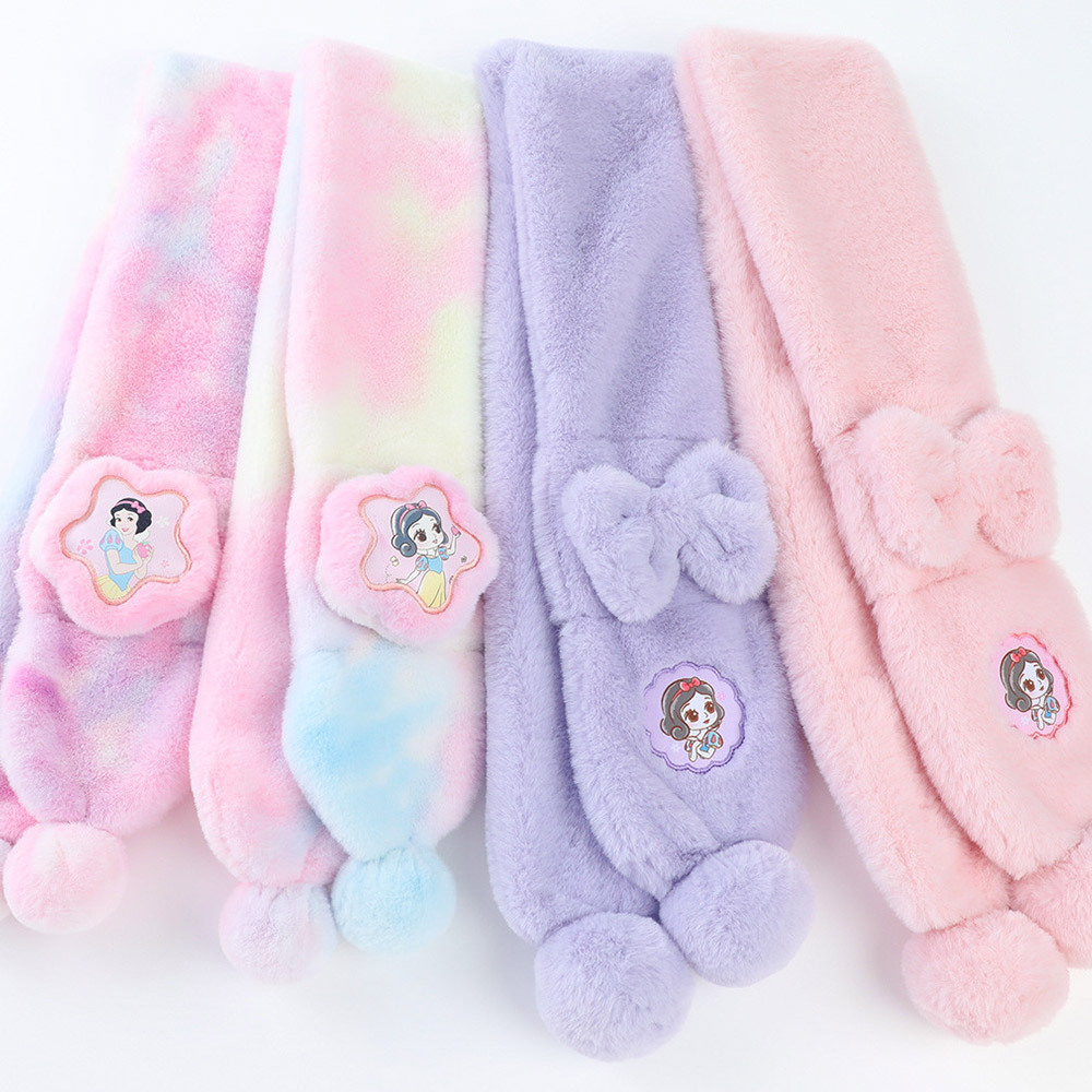 【虎兒寶】迪士尼系列 兒童絨毛保暖圍巾 - 白雪公主 粉彩  ( DSP77310 ) 90x10cm