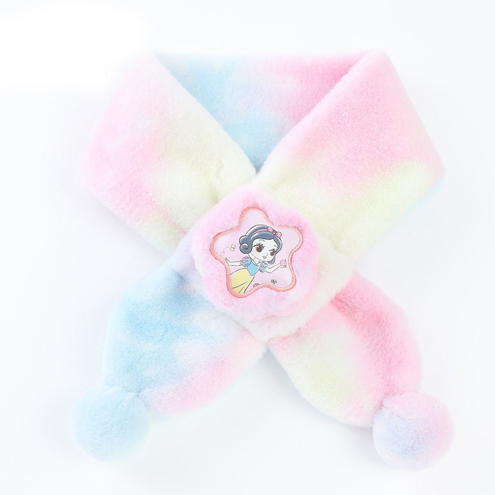 【虎兒寶】迪士尼系列 兒童絨毛保暖圍巾 - 白雪公主 粉彩  ( DSP77310 ) 90x10cm