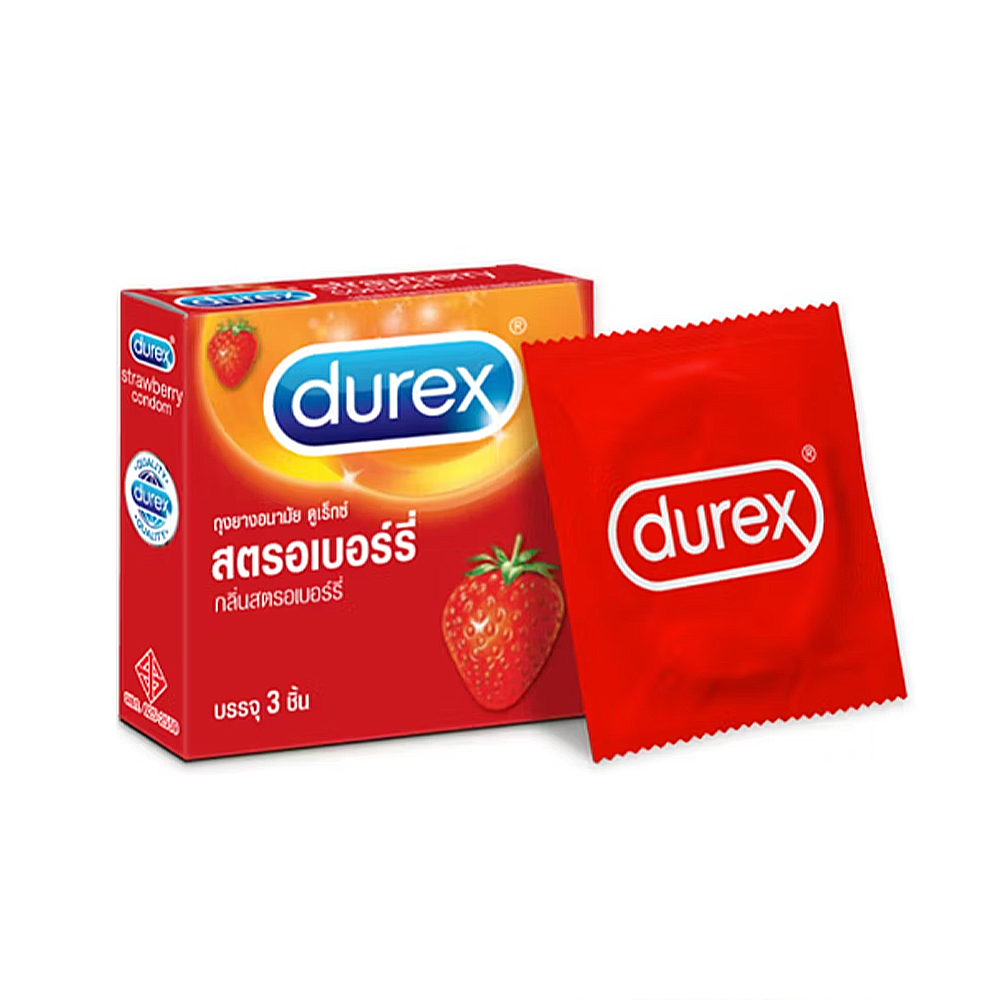Durex杜蕾斯避孕套草莓味3個裝