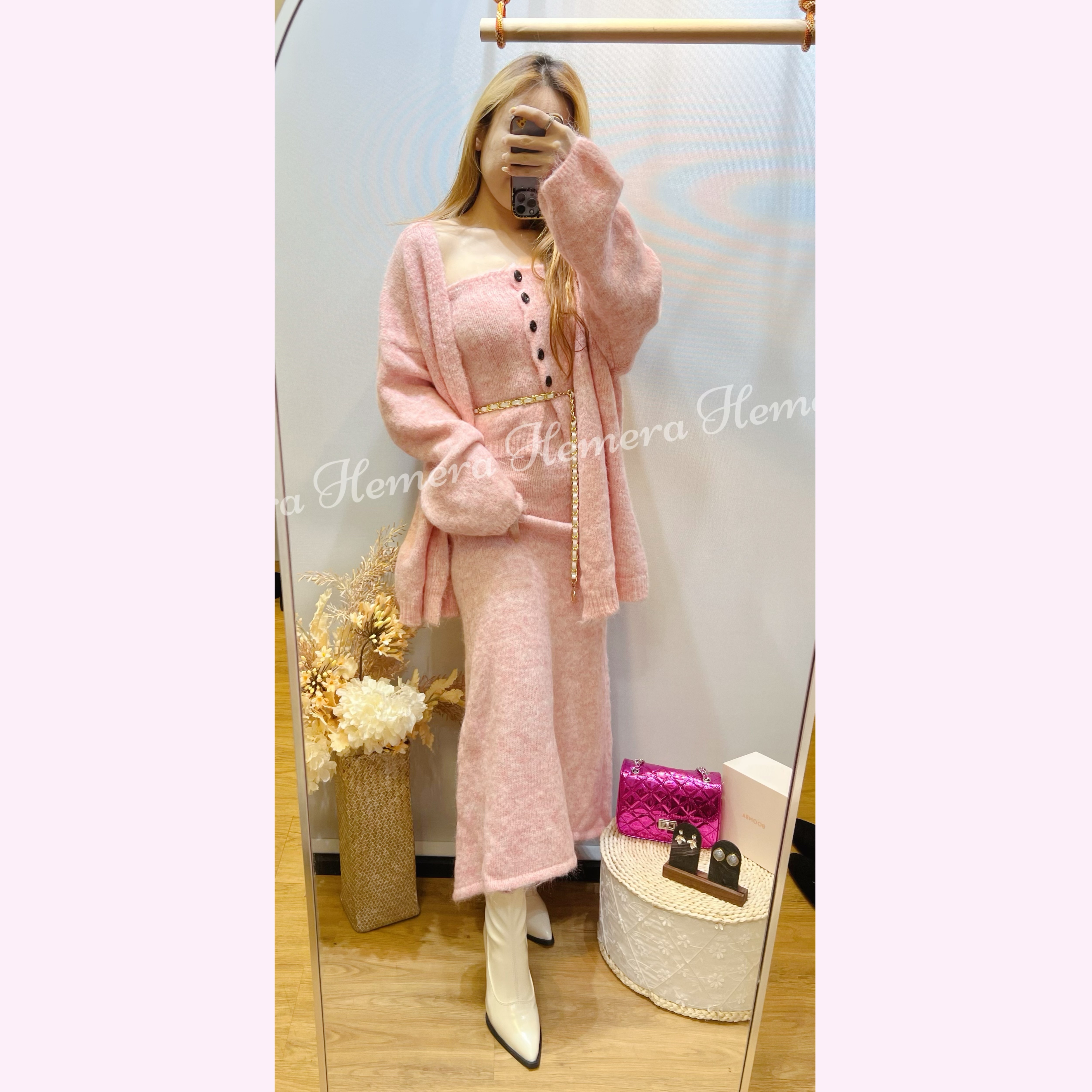 ST24W0103 可愛TUBE TOP連魚尾半身裙及傭懶外套套裝