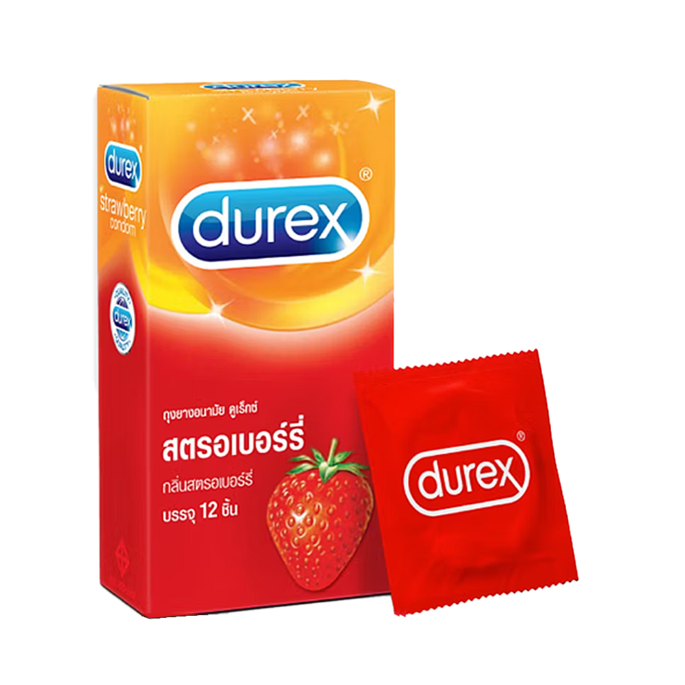 Durex杜蕾斯避孕套草莓味12個 裝