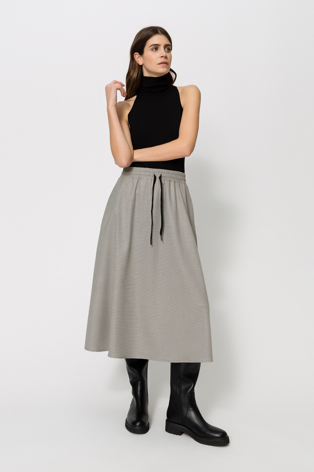 TWIN-SET 格紋圓裙