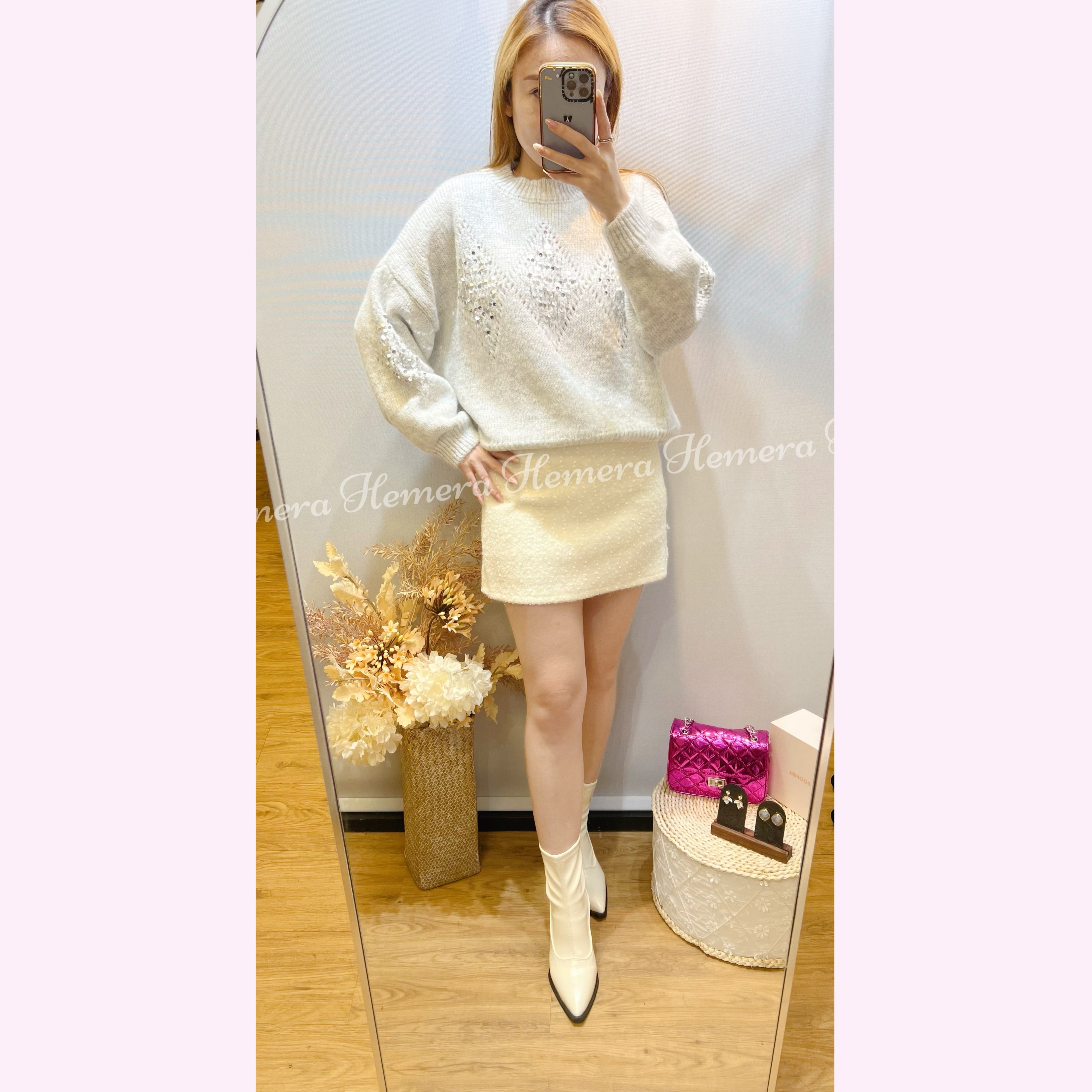 TP24W0106 BLING BLING羊毛休閒上身