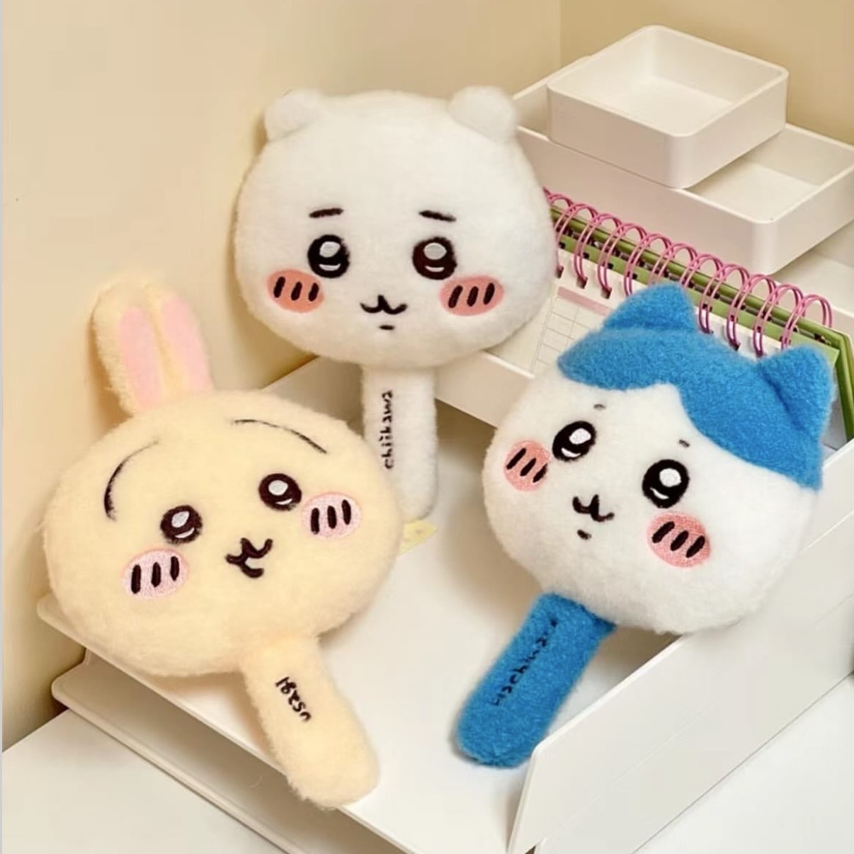 CHIIKAWA吉伊卡哇 大頭 毛絨 化妝鏡