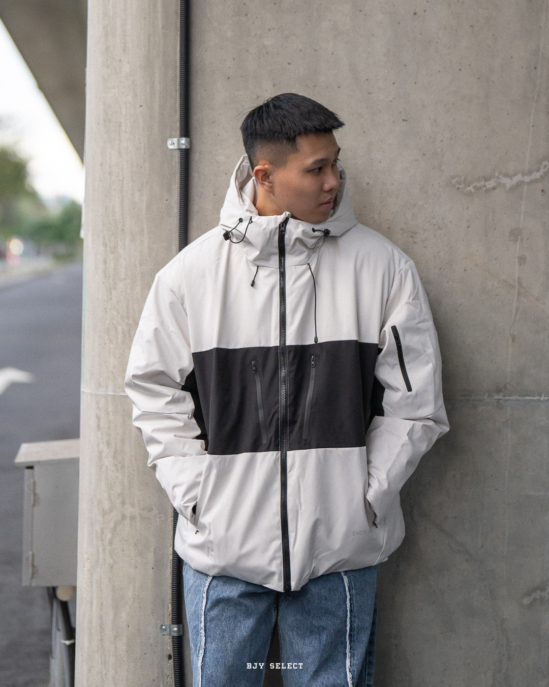 #現貨 Tailor collection 防潑水 白鴨絨 衝鋒外套 K5073 白