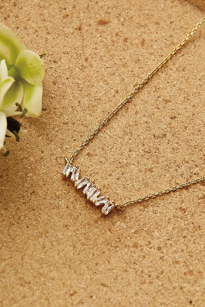 質感排列鋯石細鍊