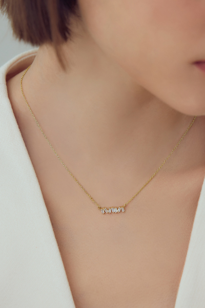 質感排列鋯石細鍊