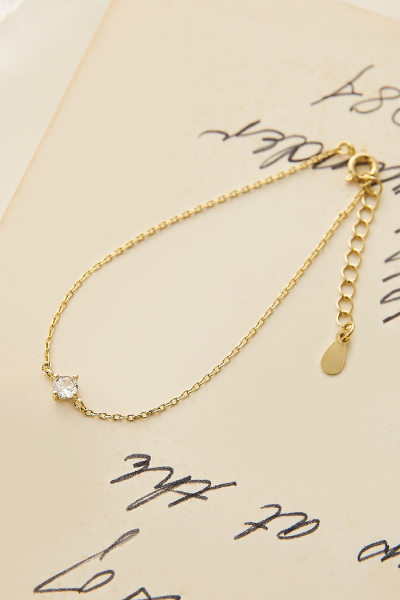 日常單鑽造型手鍊