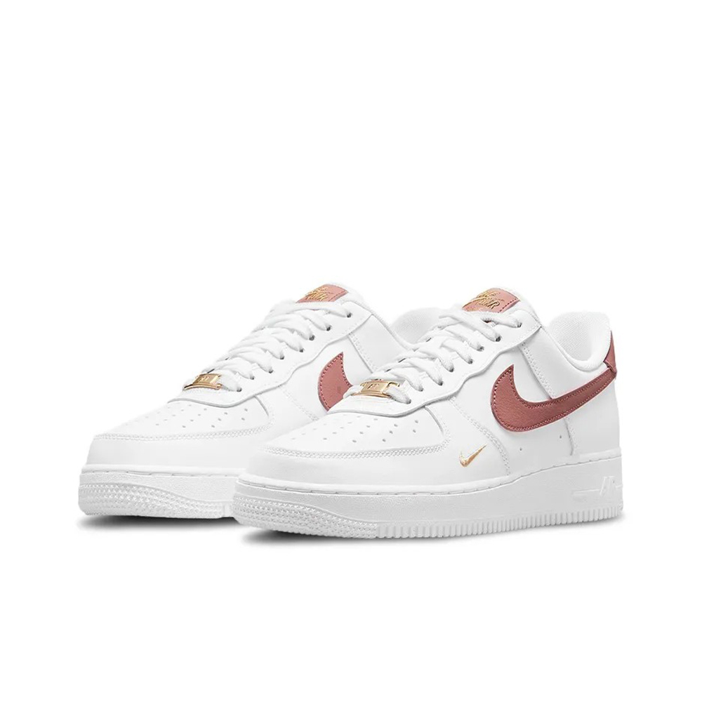 W Nike Air Force 1小金勾 白 玫瑰粉 女鞋 CZ0270-103