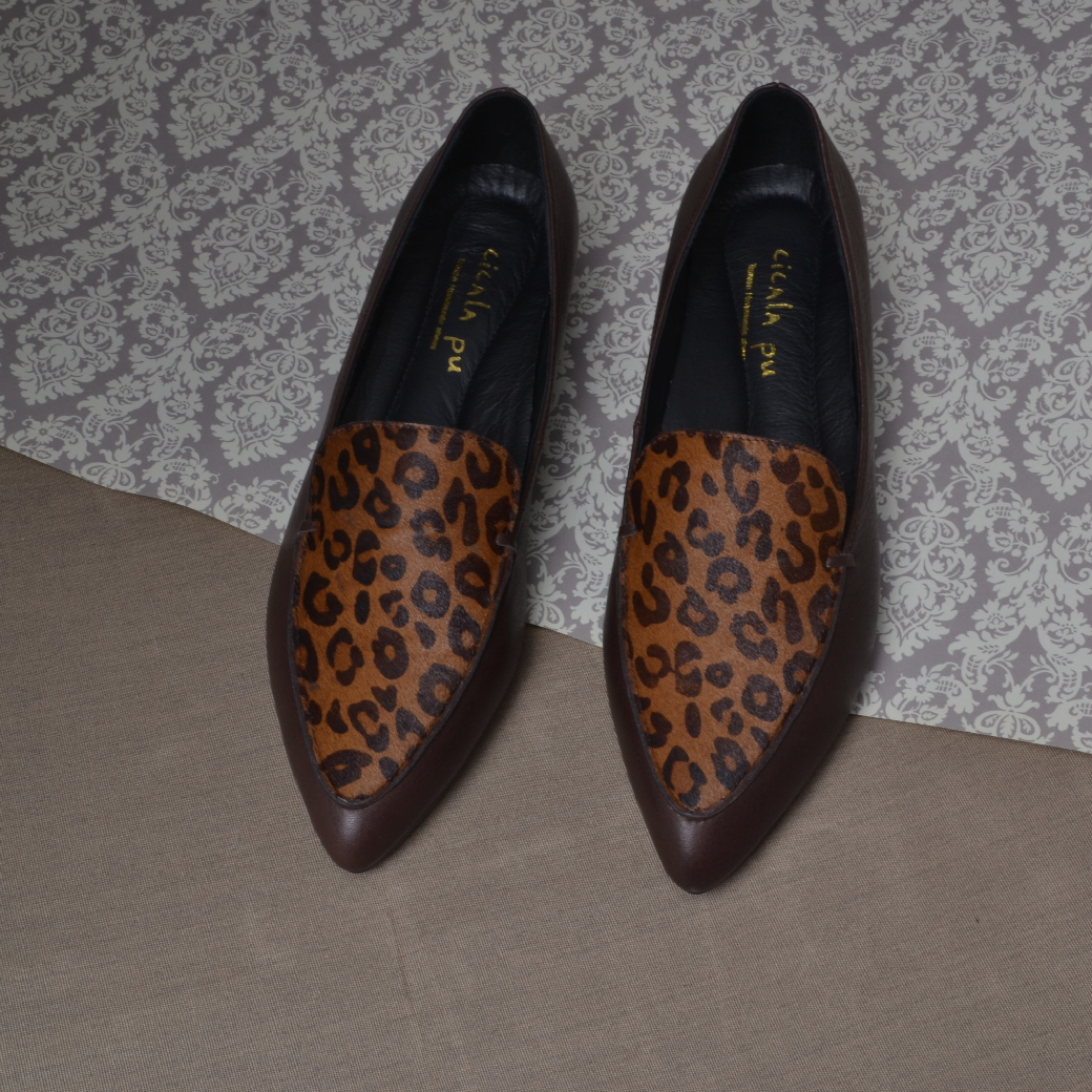 8512 咖啡豹紋 尖頭鞋