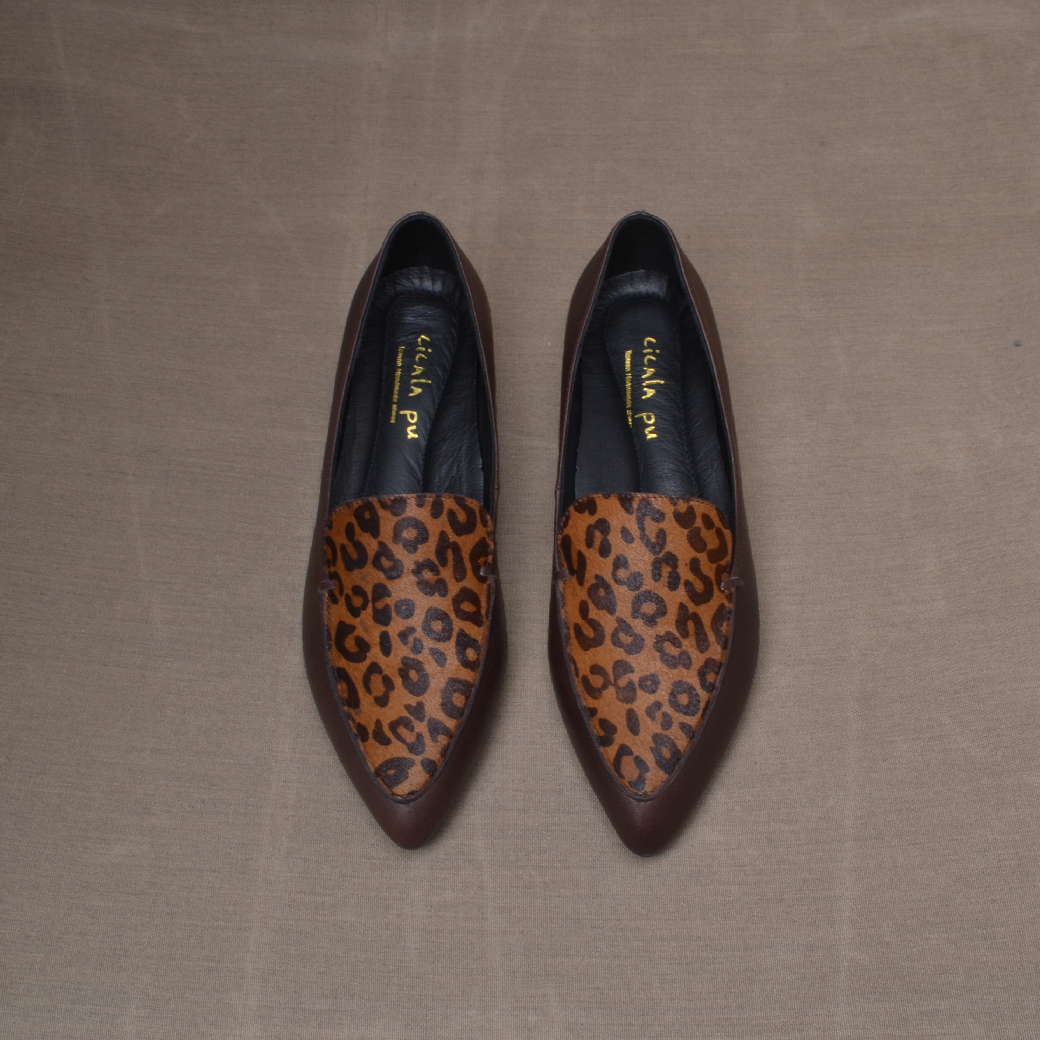 8512 咖啡豹紋 尖頭鞋