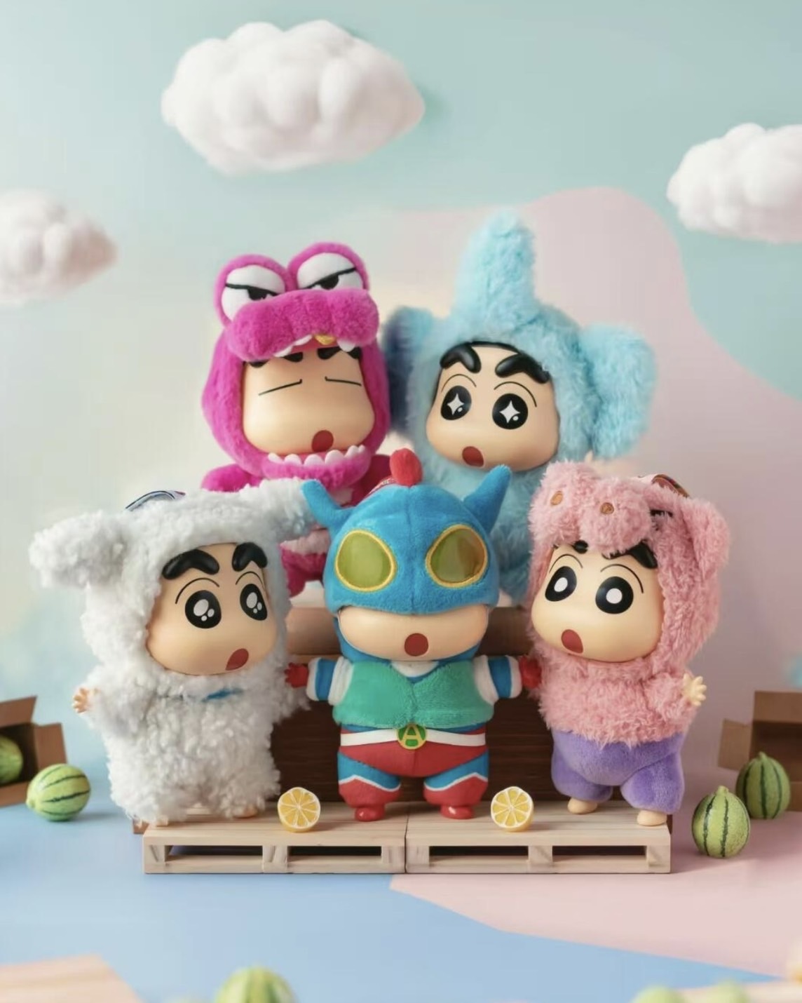 <官方正版授權>蠟筆小新 換裝派對 搪膠 毛絨 盲盒