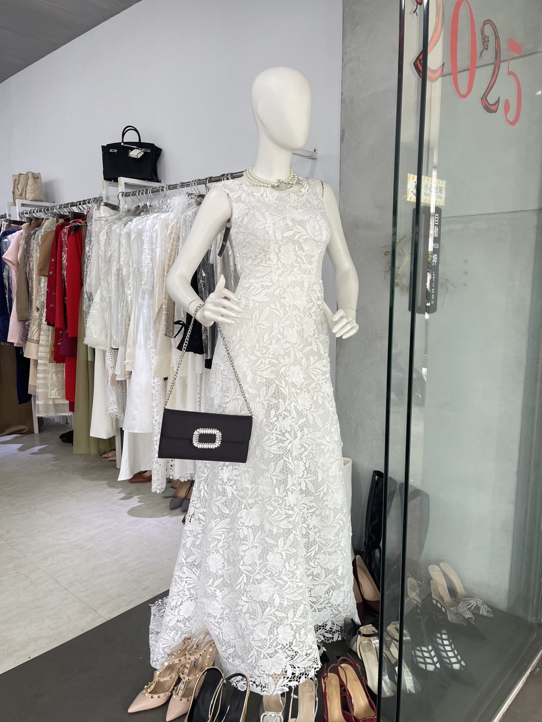 水溶蕾絲 透膚魚尾小禮服