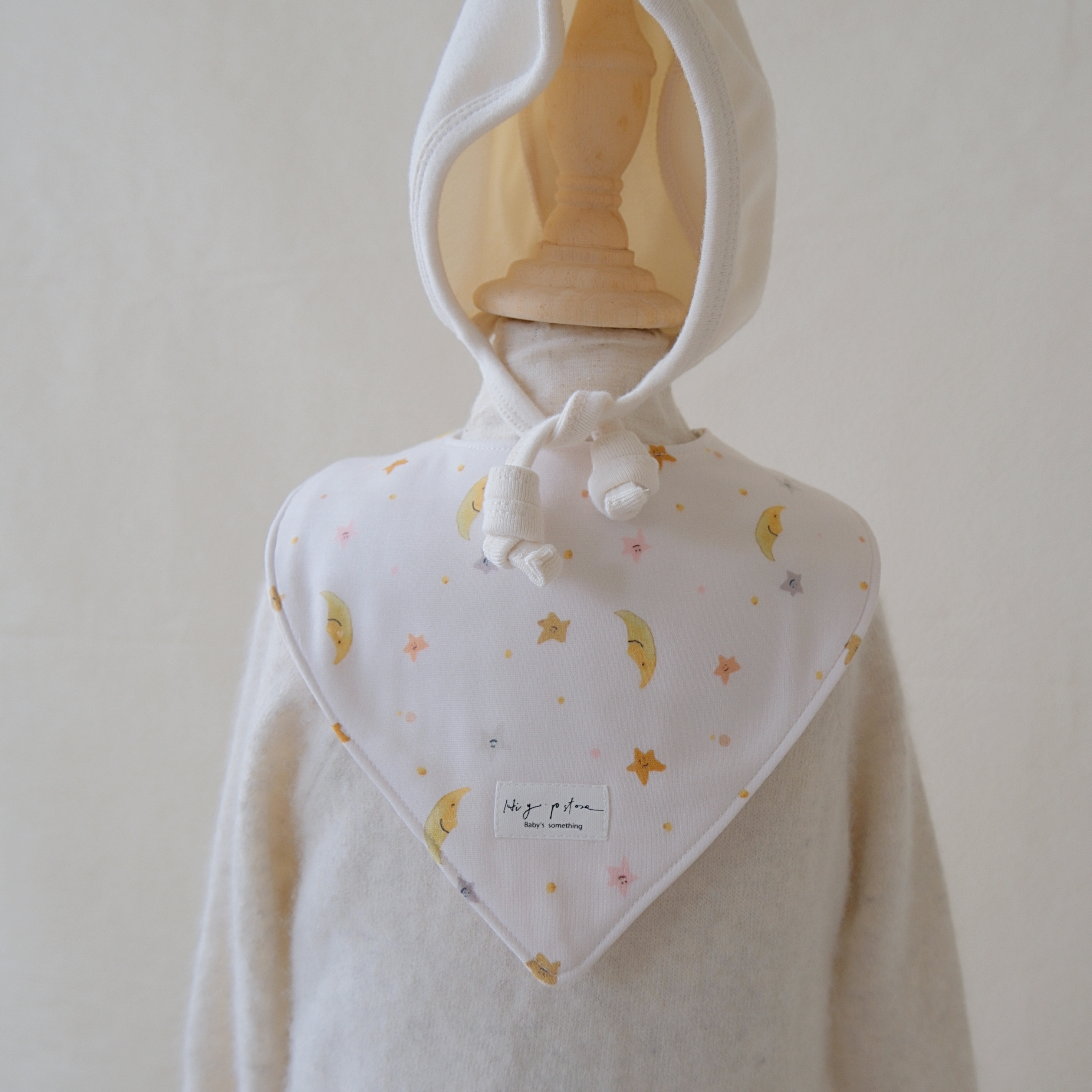 Hi Y.P store-手作圍兜-雙面三角兜-月光星海