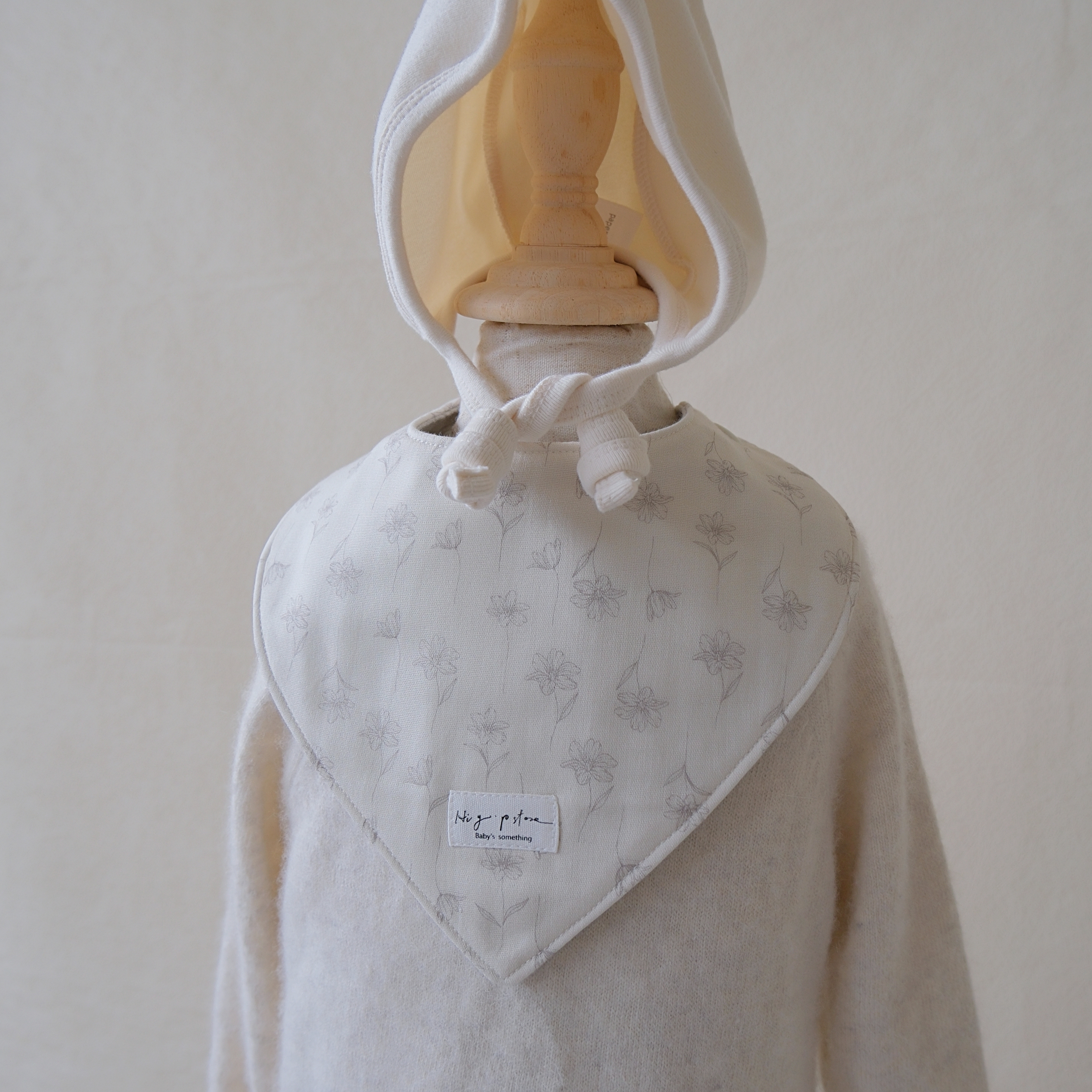 Hi Y.P store-手作圍兜-雙面三角兜-高雅桔梗