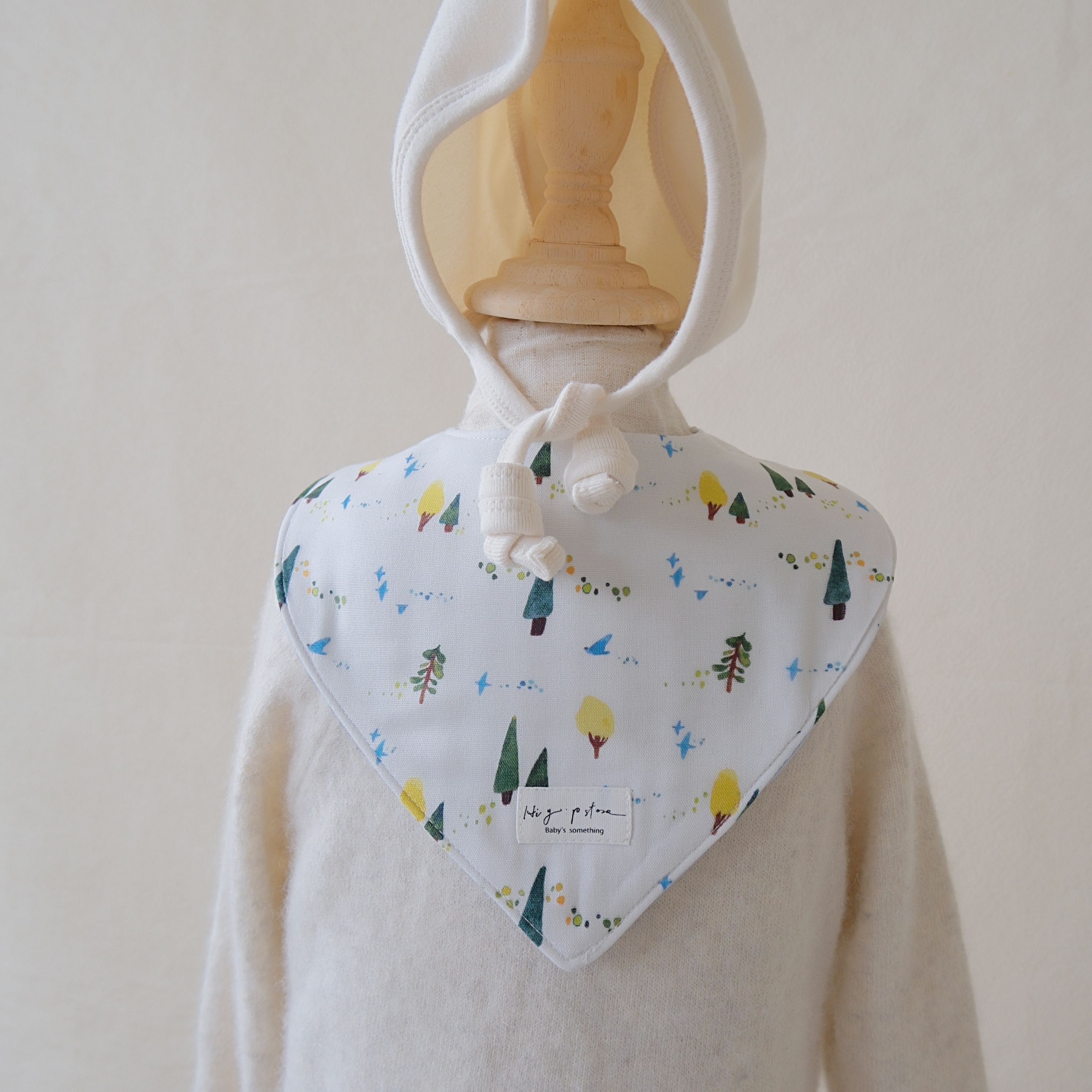 Hi Y.P store-手作圍兜-雙面三角兜-鳥語森林