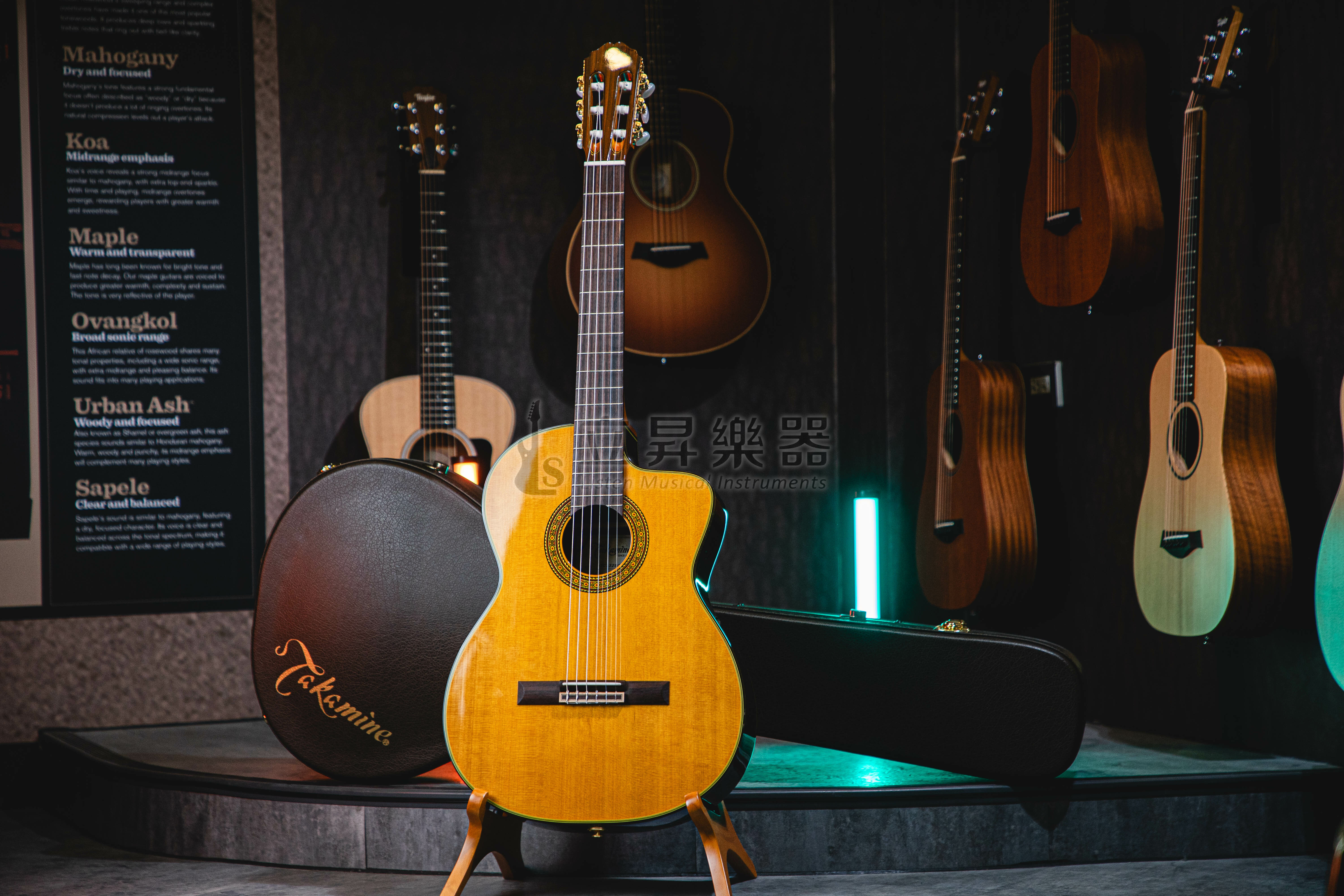 稀美絕版品】TAKAMINE TC-132SC 全單板可插電古典吉他真空管