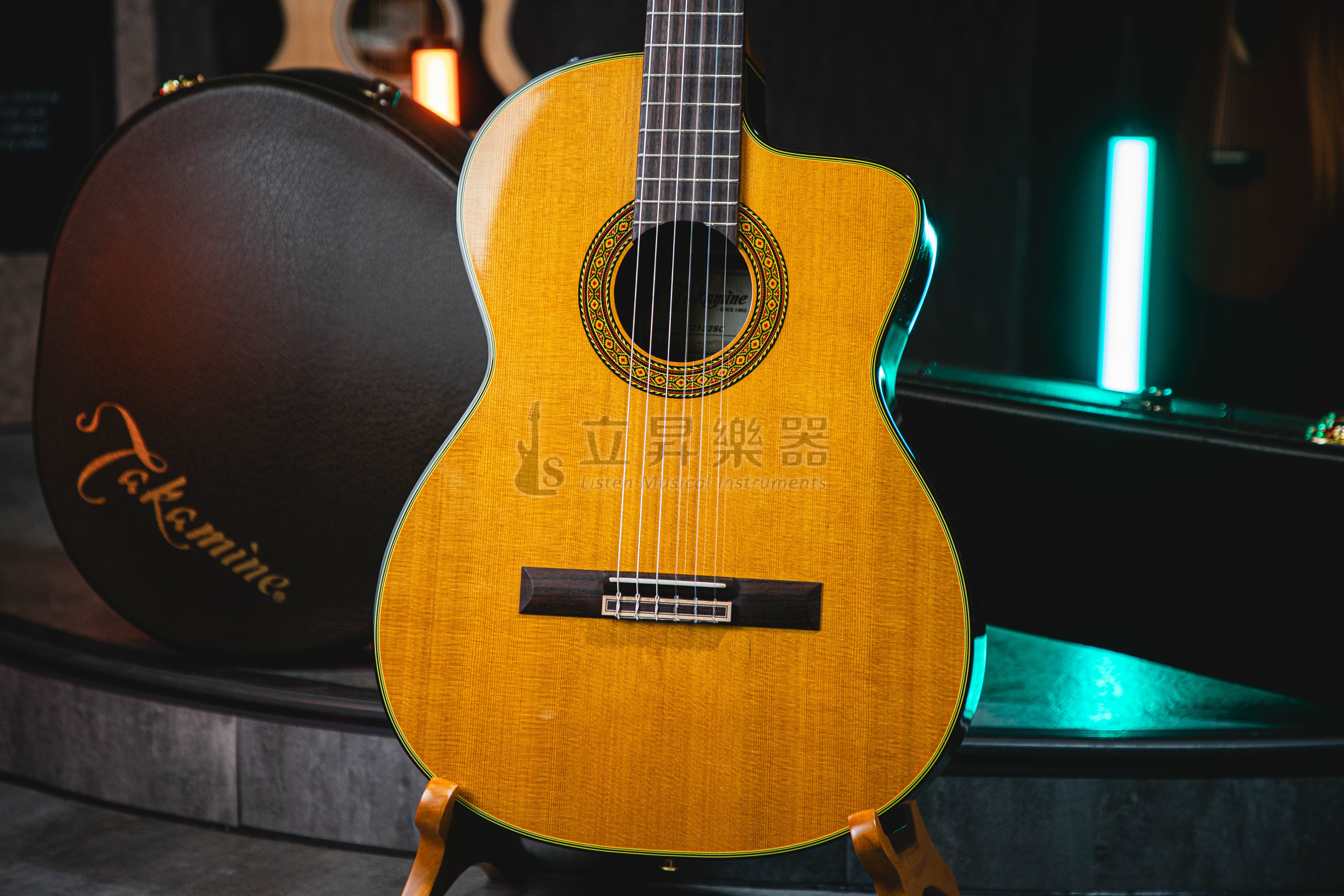 稀美絕版品】TAKAMINE TC-132SC 全單板可插電古典吉他真空管
