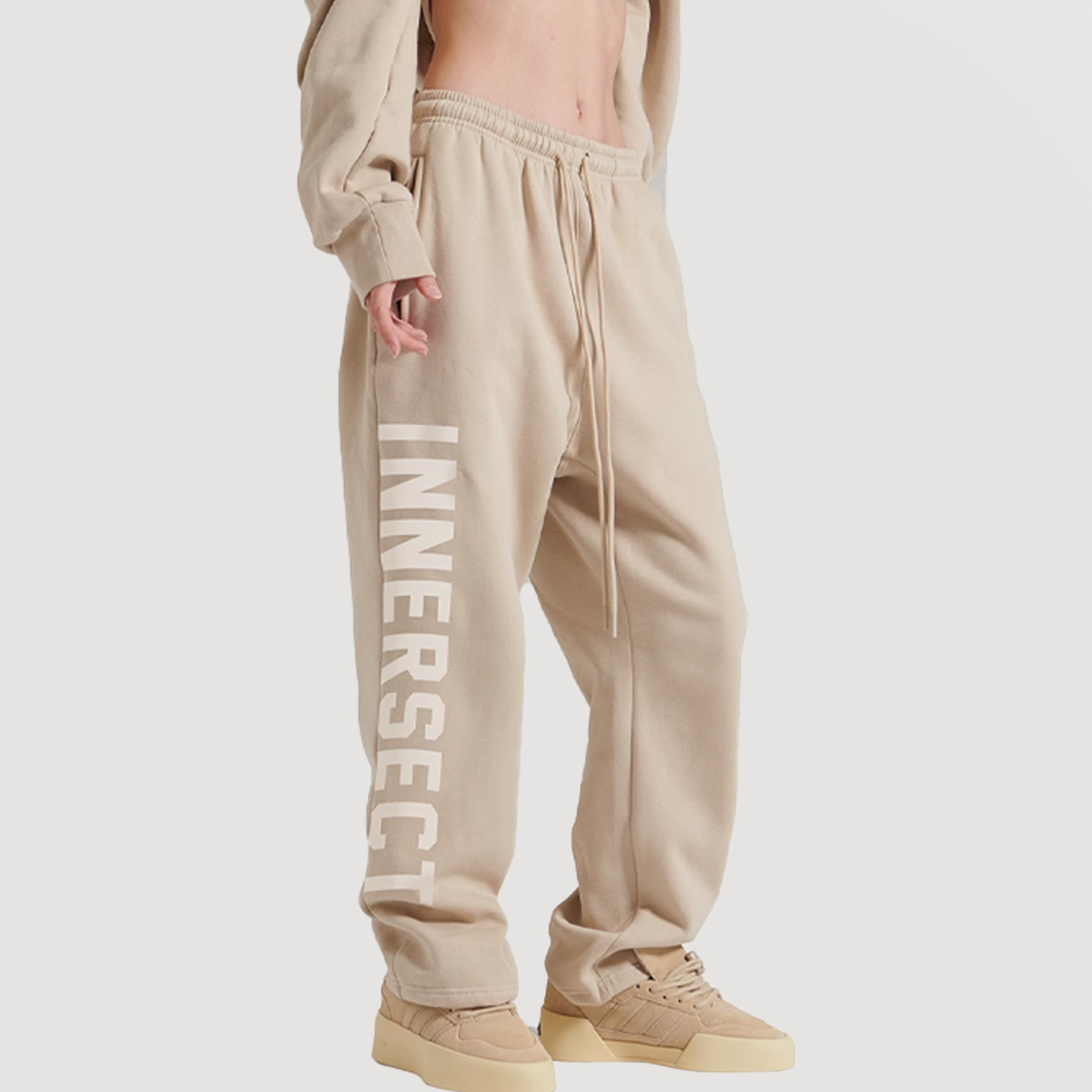 INNERSECT 三生萬物 FOG ESSENTIAL 24FW  大LOGO 印花 抽繩 直筒 棉褲 INN24FWBPT539*