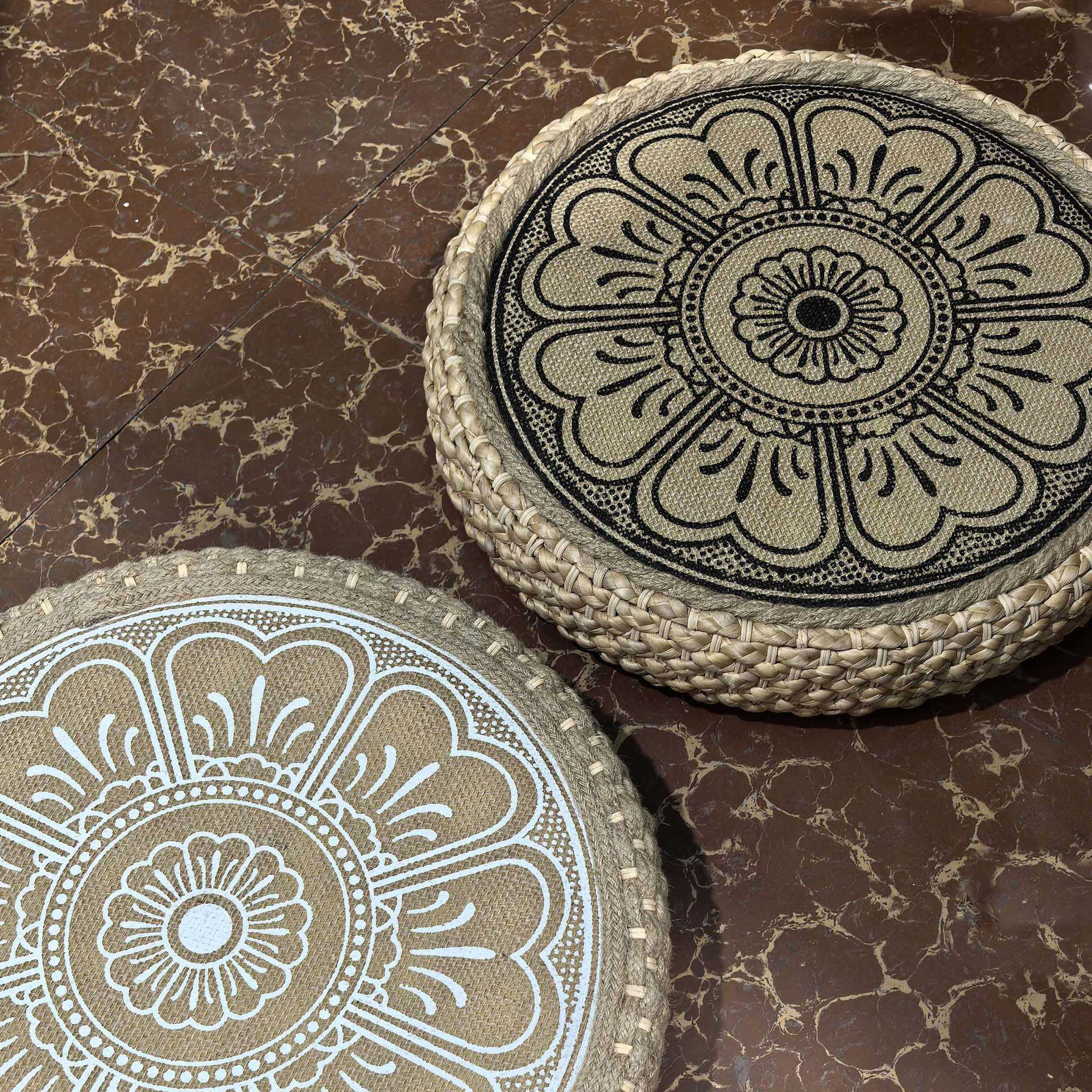 天然草編禪憩蒲團坐墊