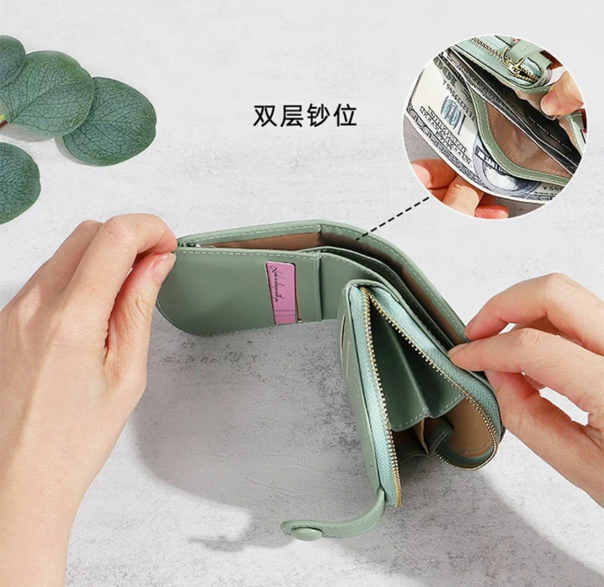 Premium Minimalist Vintage Floral Wallet