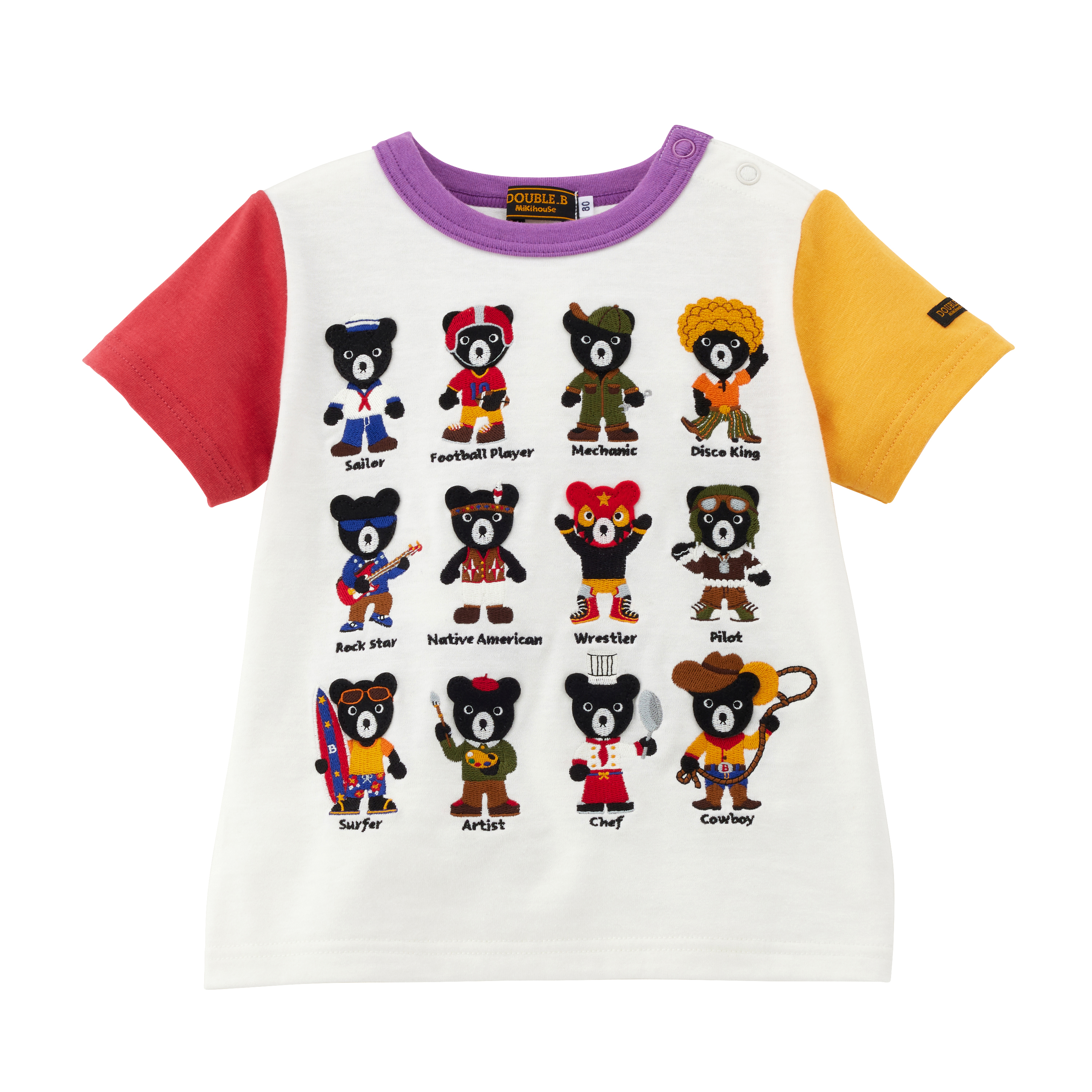 Double B 拼色熊仔短袖衫