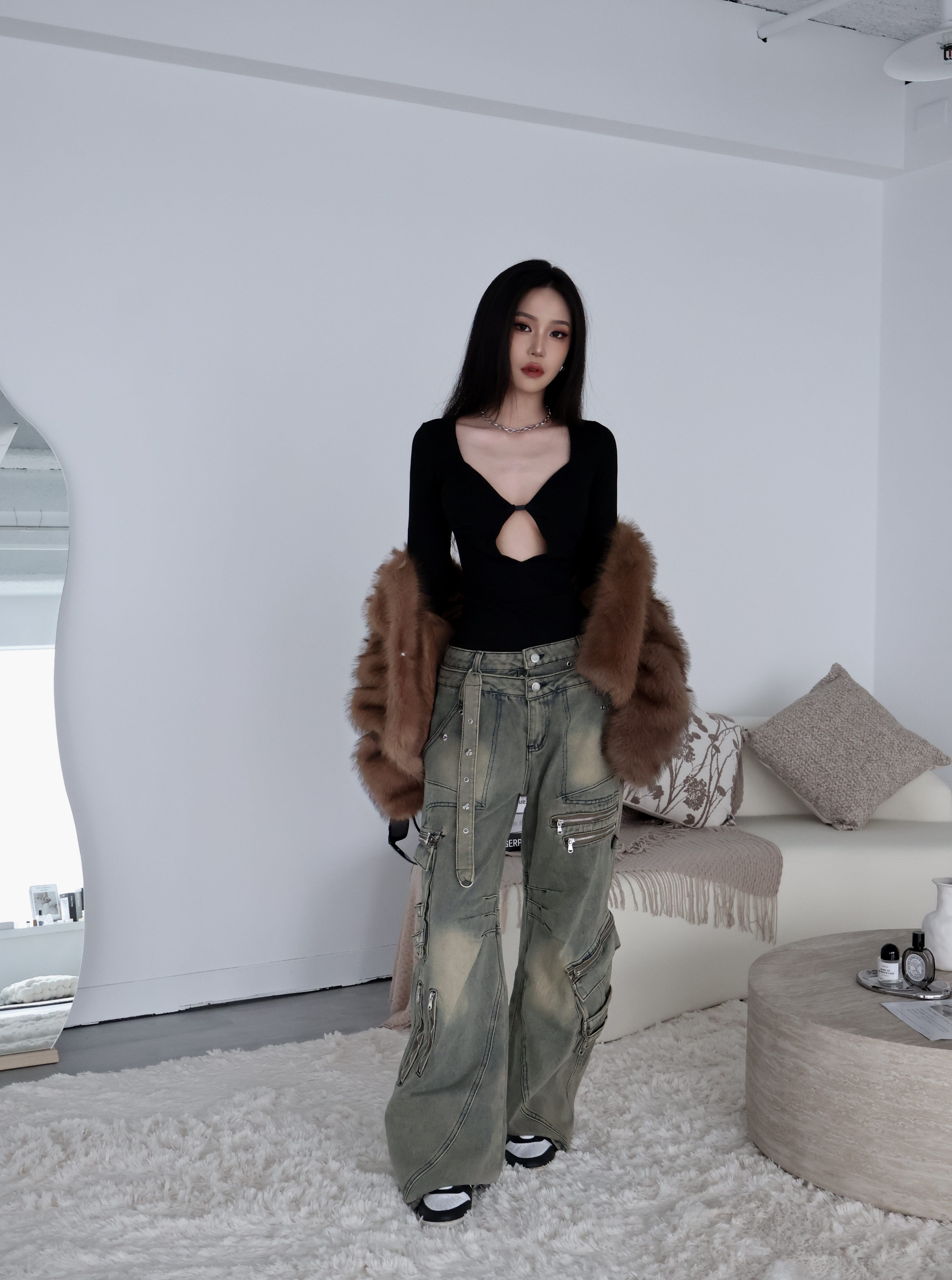 街頭復古工裝褲