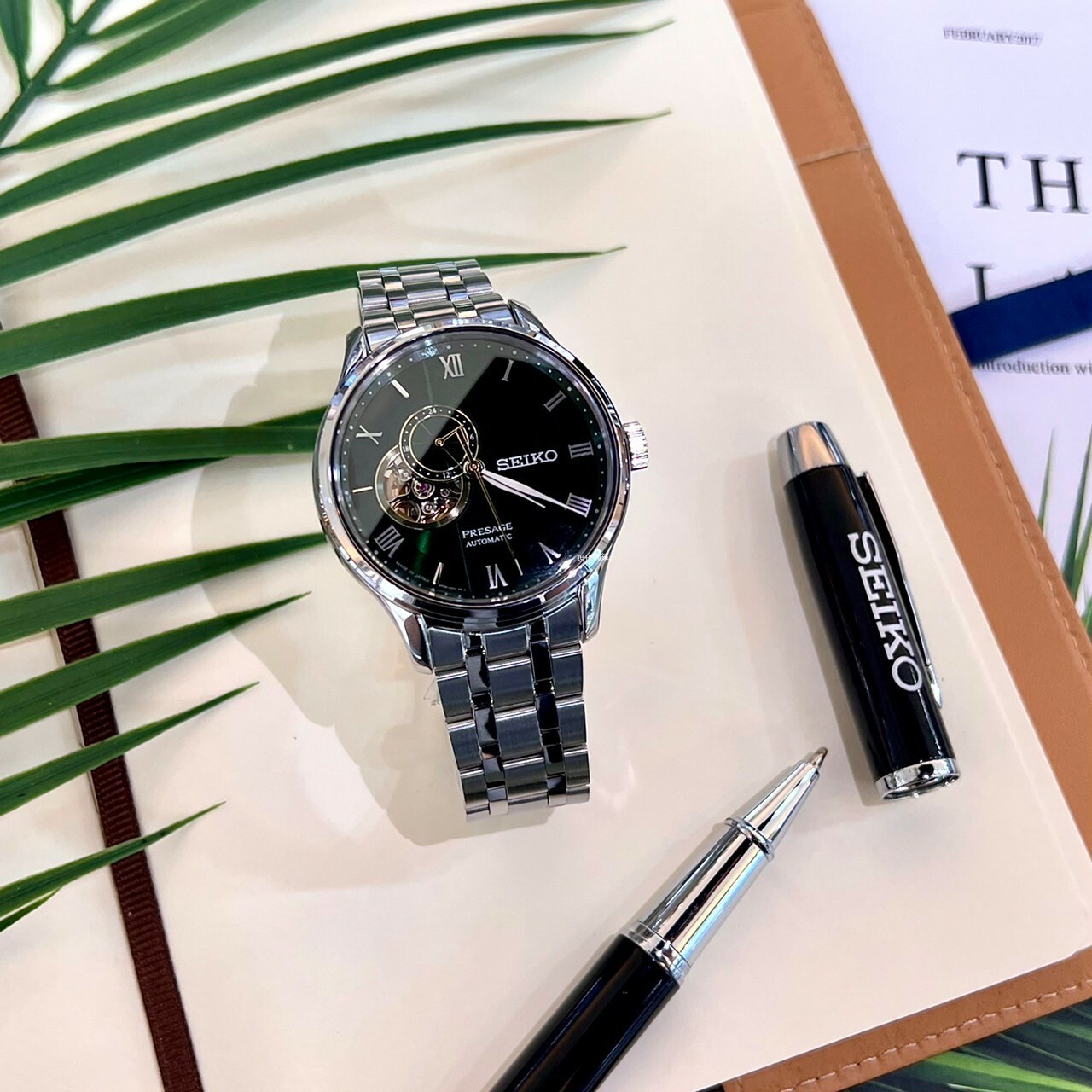 【SEIKO 精工】日式庭園蕨綠面4R39-00W0G 41.8mm 現代鐘錶