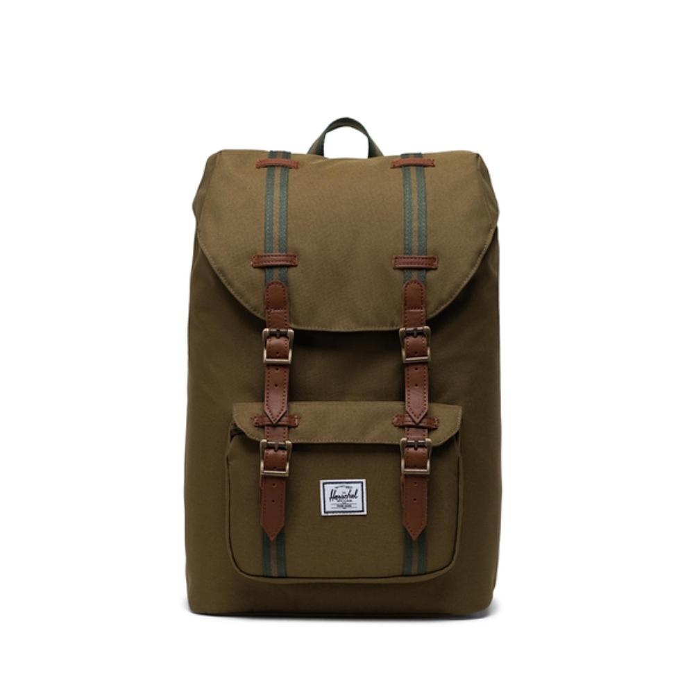 【Herschel】Little America 中容量 17L 13吋 後背包-深綠/紅