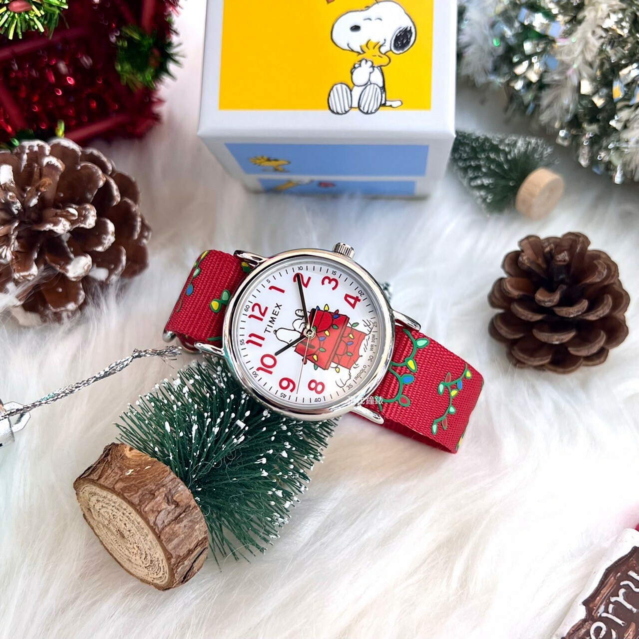 【TIMEX 天美時】SNOOPY 史努比聯名聖誕節慶設計款 TXTW2W80800 31mm 現代鐘錶