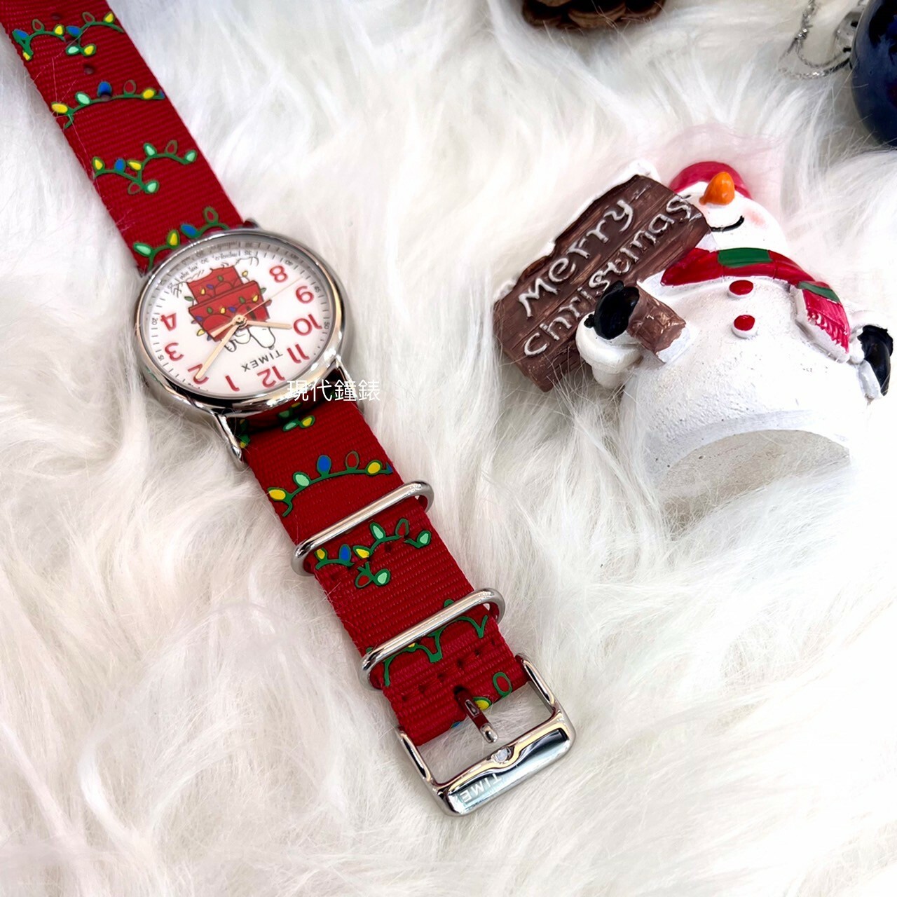 【TIMEX 天美時】SNOOPY 史努比聯名聖誕節慶設計款 TXTW2W80800 31mm 現代鐘錶