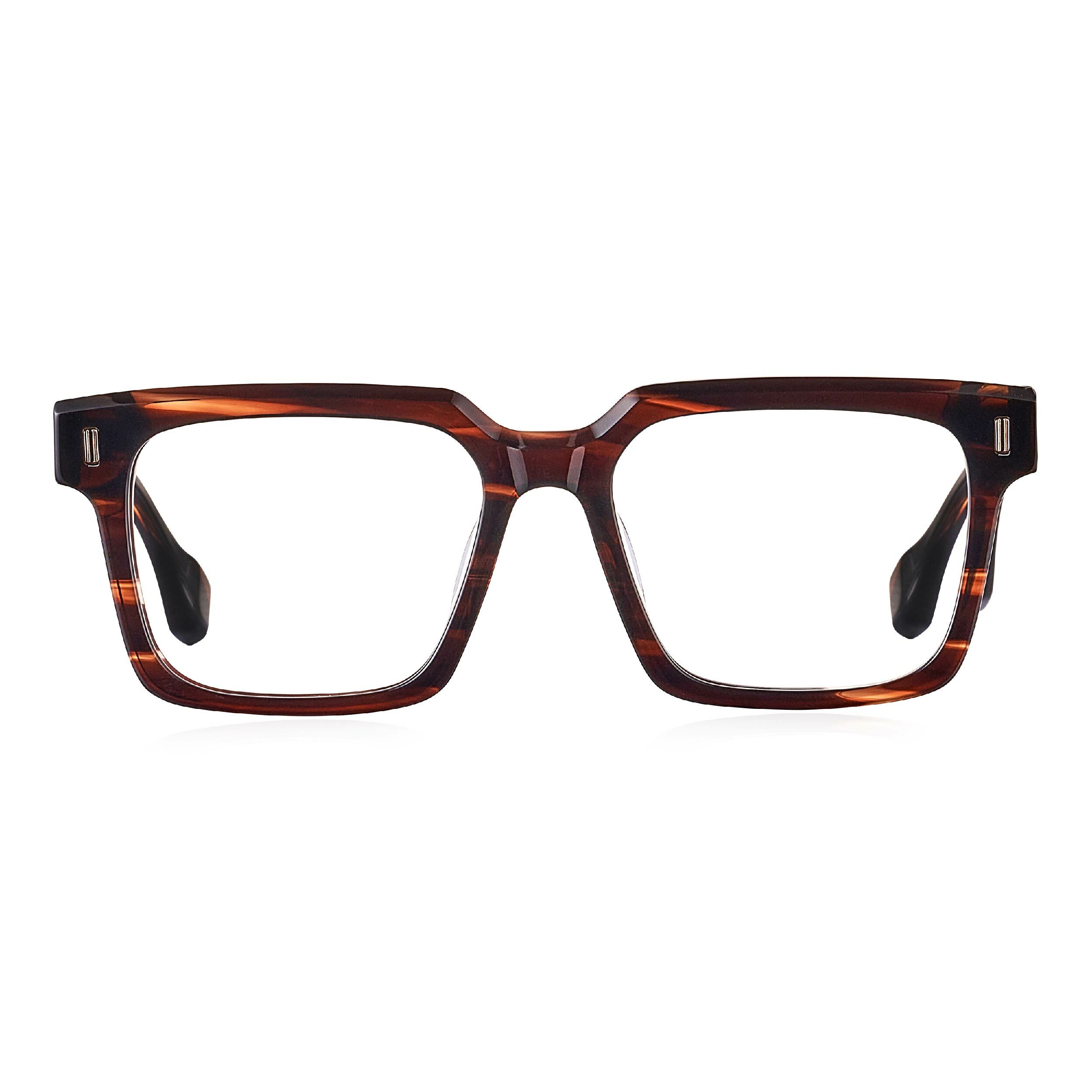 獨樹一幟狂熱款手造方框眼鏡-兩色可選