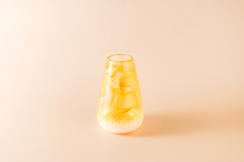 紅琉璃雲霧花器