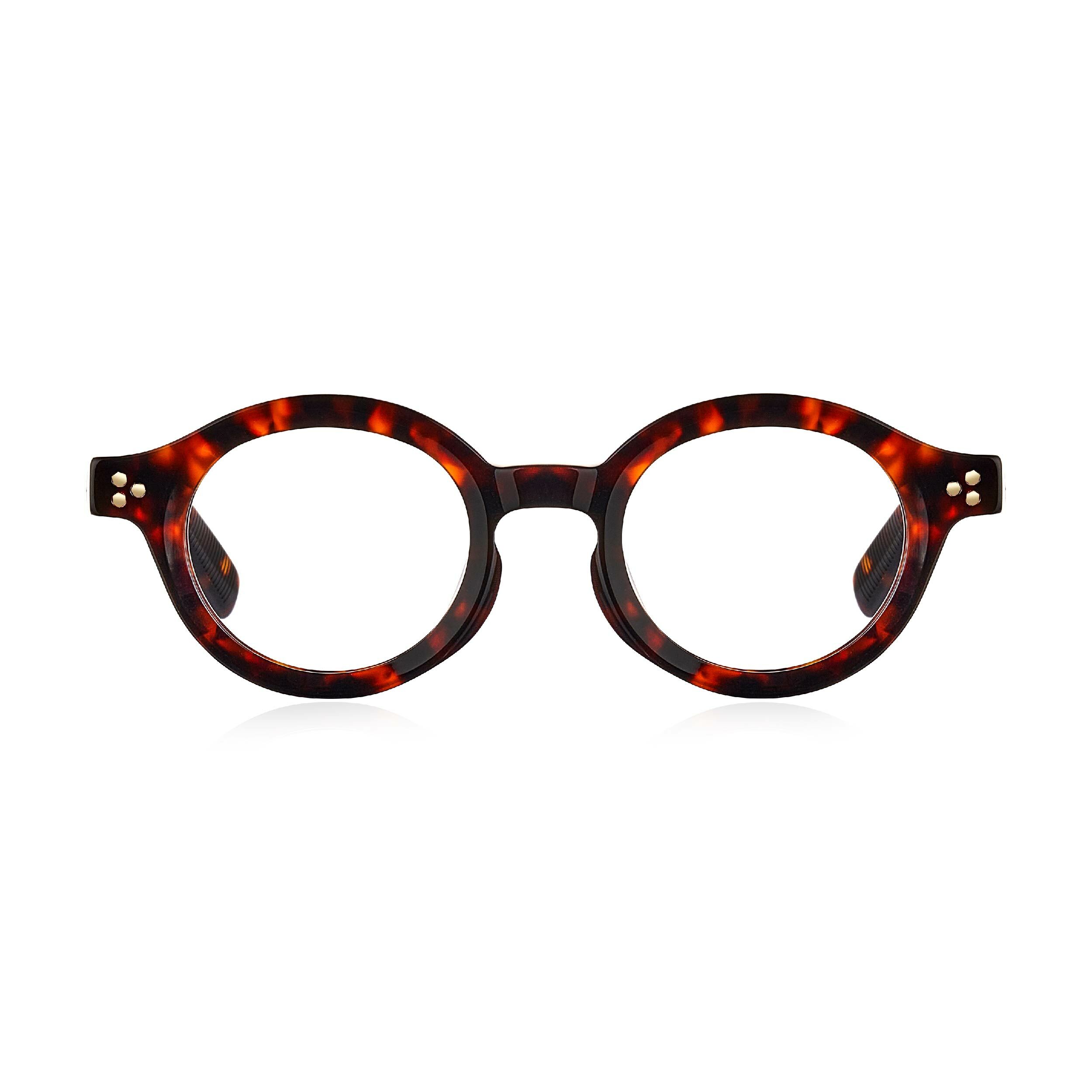 獨樹一幟狂熱款手造圓框眼鏡-三色可選