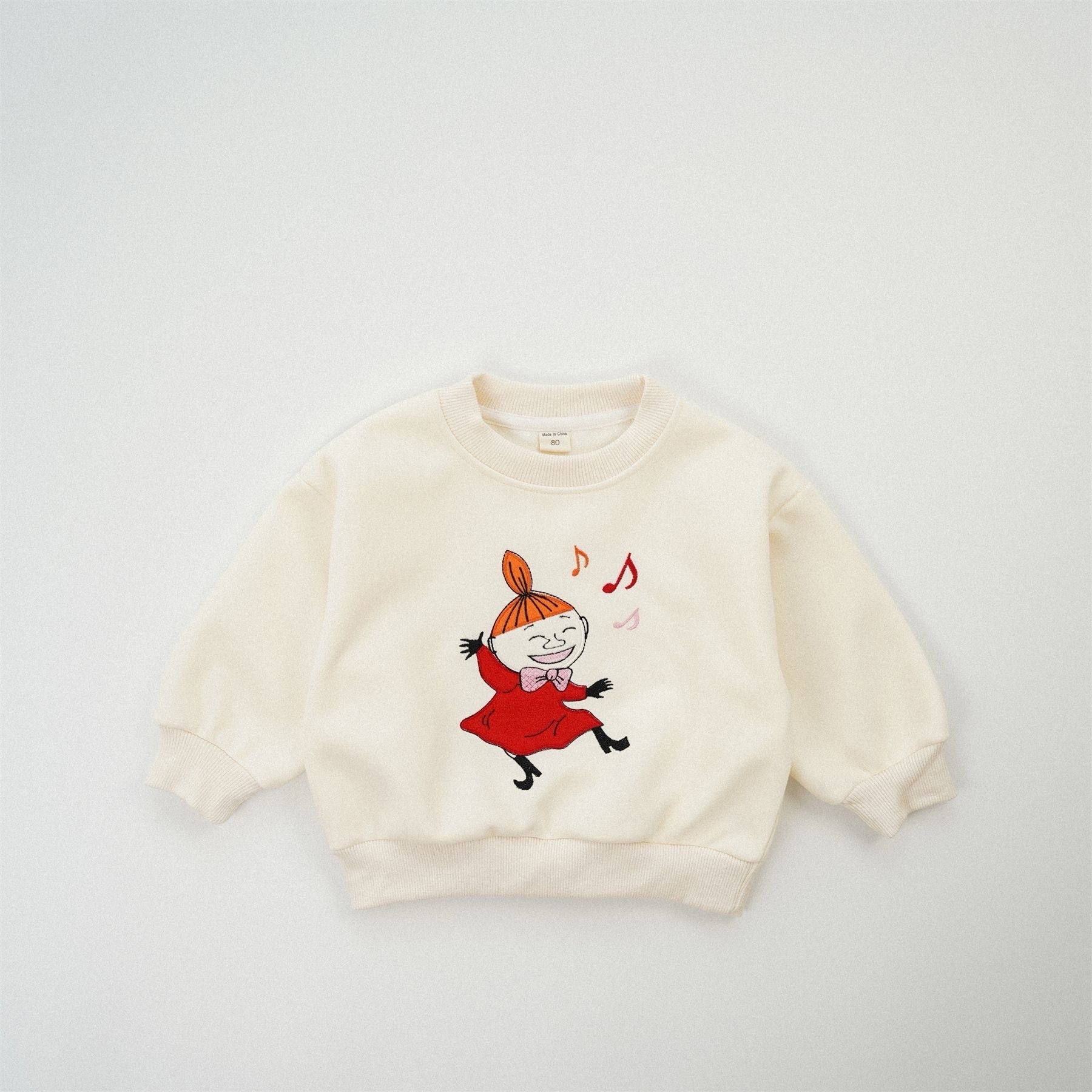 韓版嚕嚕米 姆米圓點寬松長袖衛衣