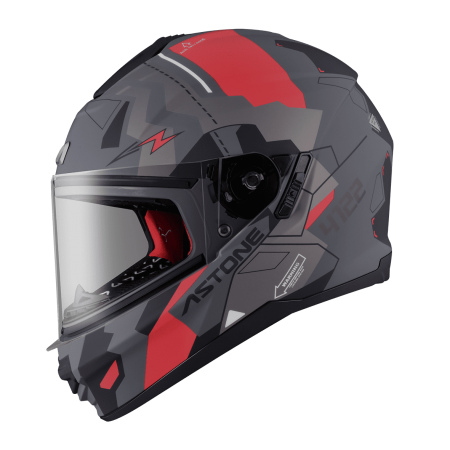 ASTONE GTB606 平灰紅 BG6 彩繪 內墨片 全罩式帽款